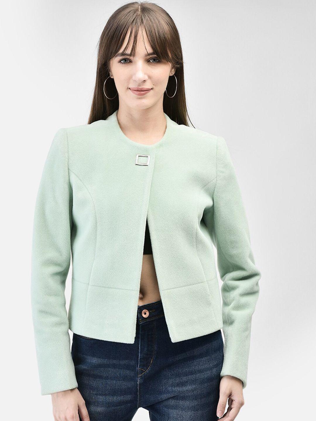 crimsoune club slim-fit round neck crop length coat