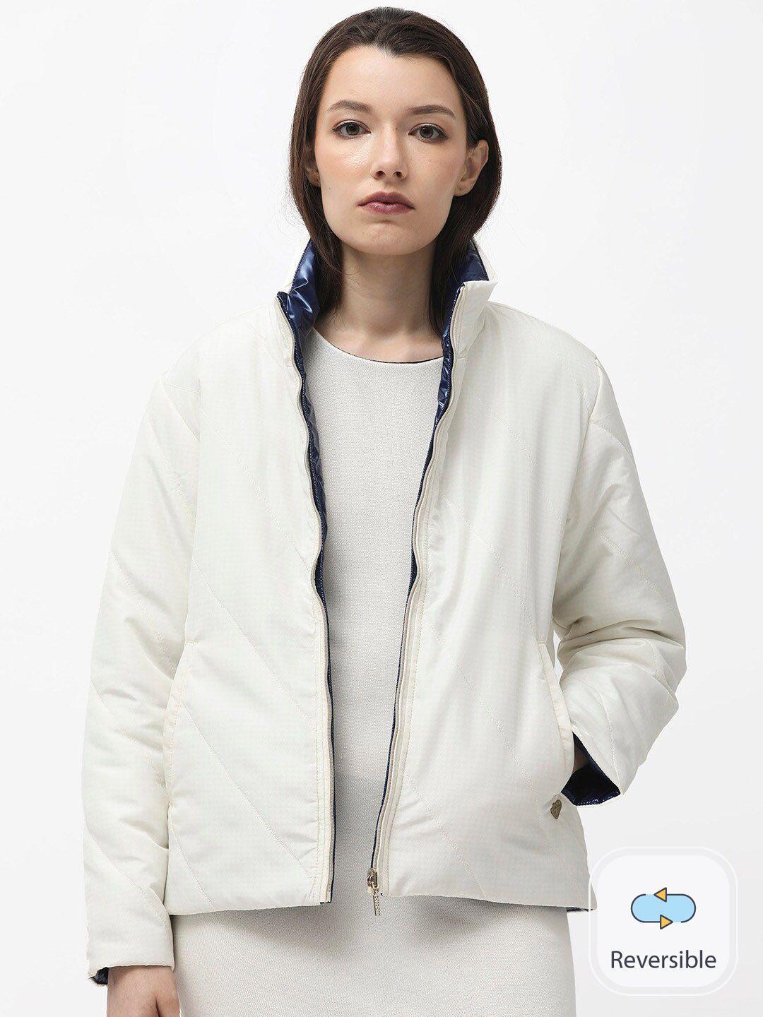 rareism stand collar reversible sporty jacket