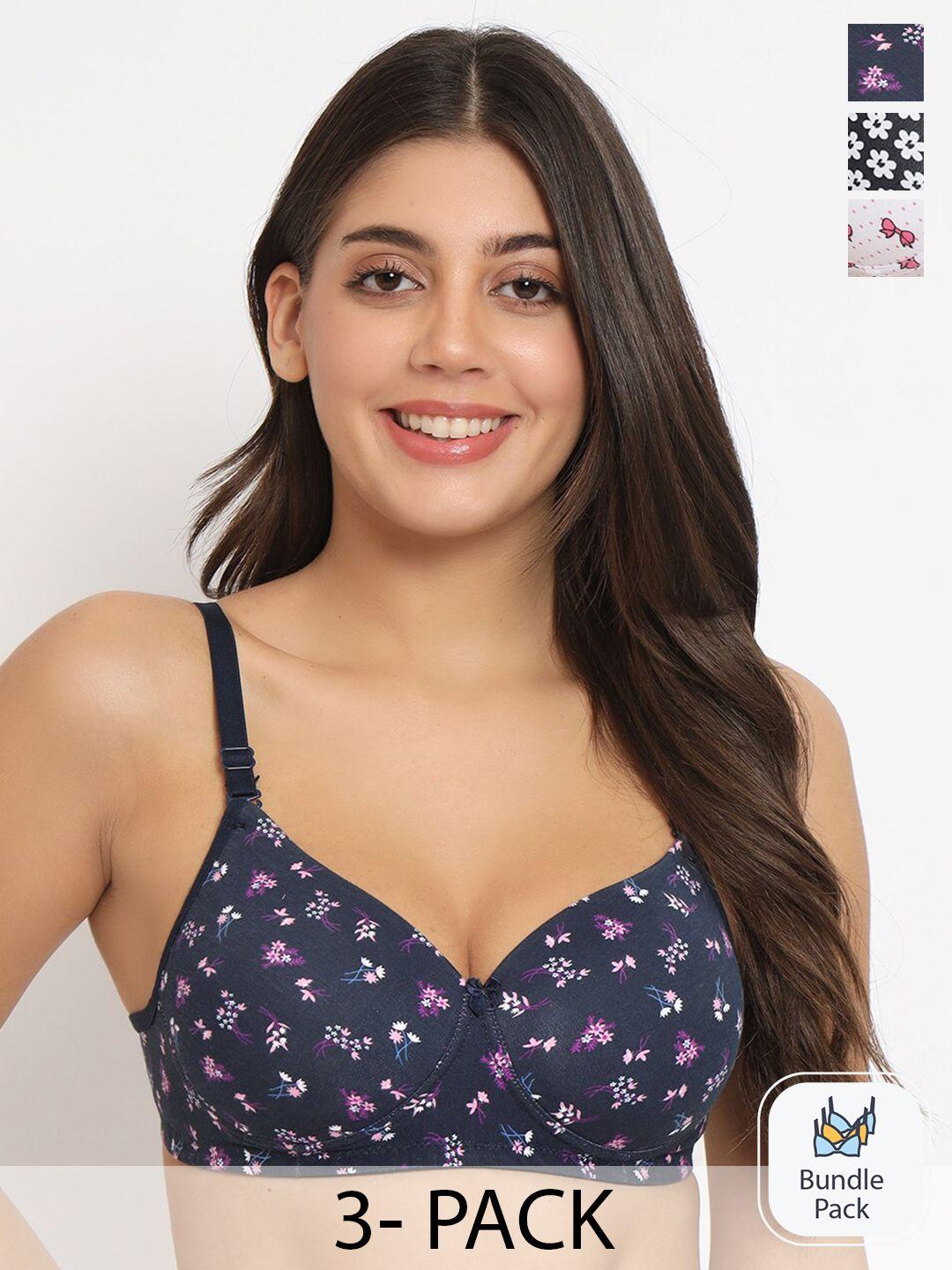 docare floral full coverage lightly padded bra with all day comfort