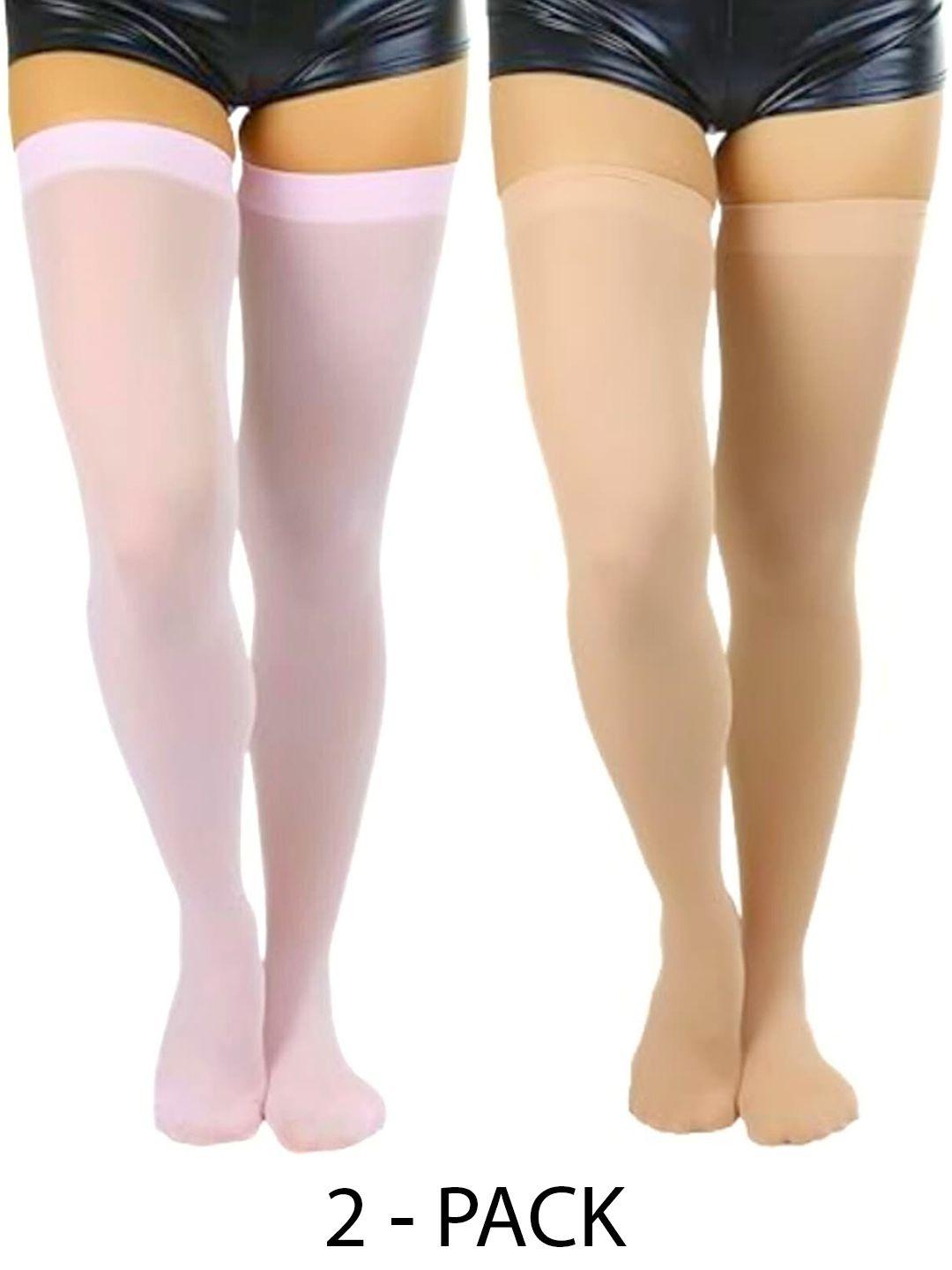 baesd women pack of 2 thigh high sheer stockings