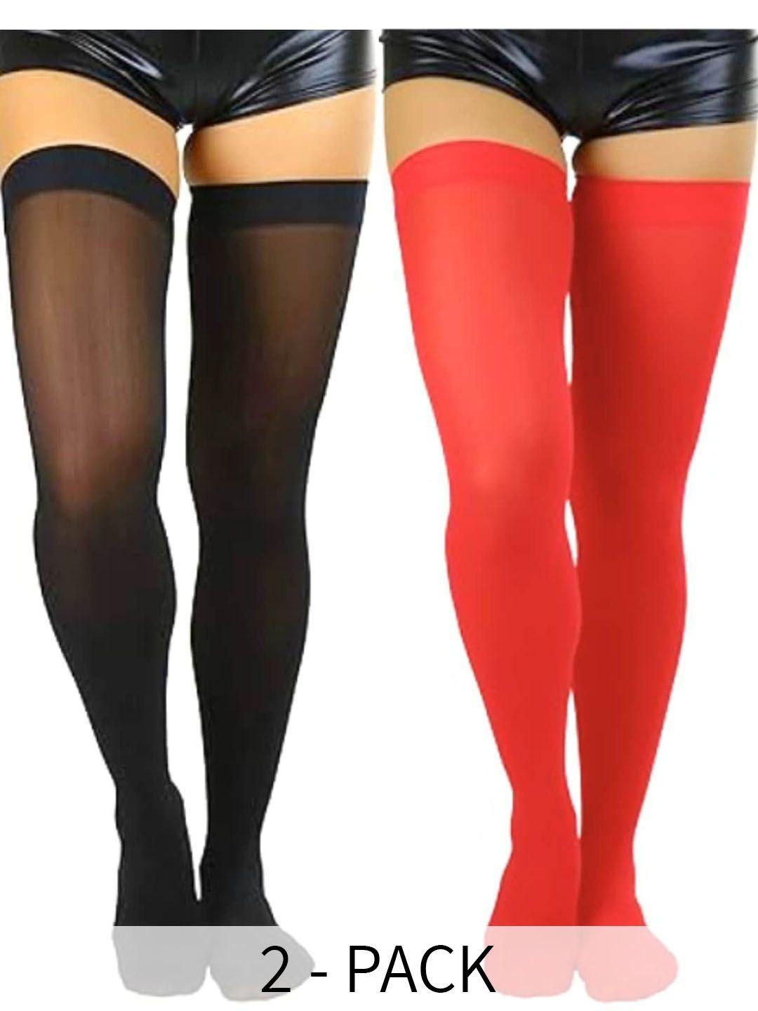 baesd women pack of 2 thigh high sheer stockings