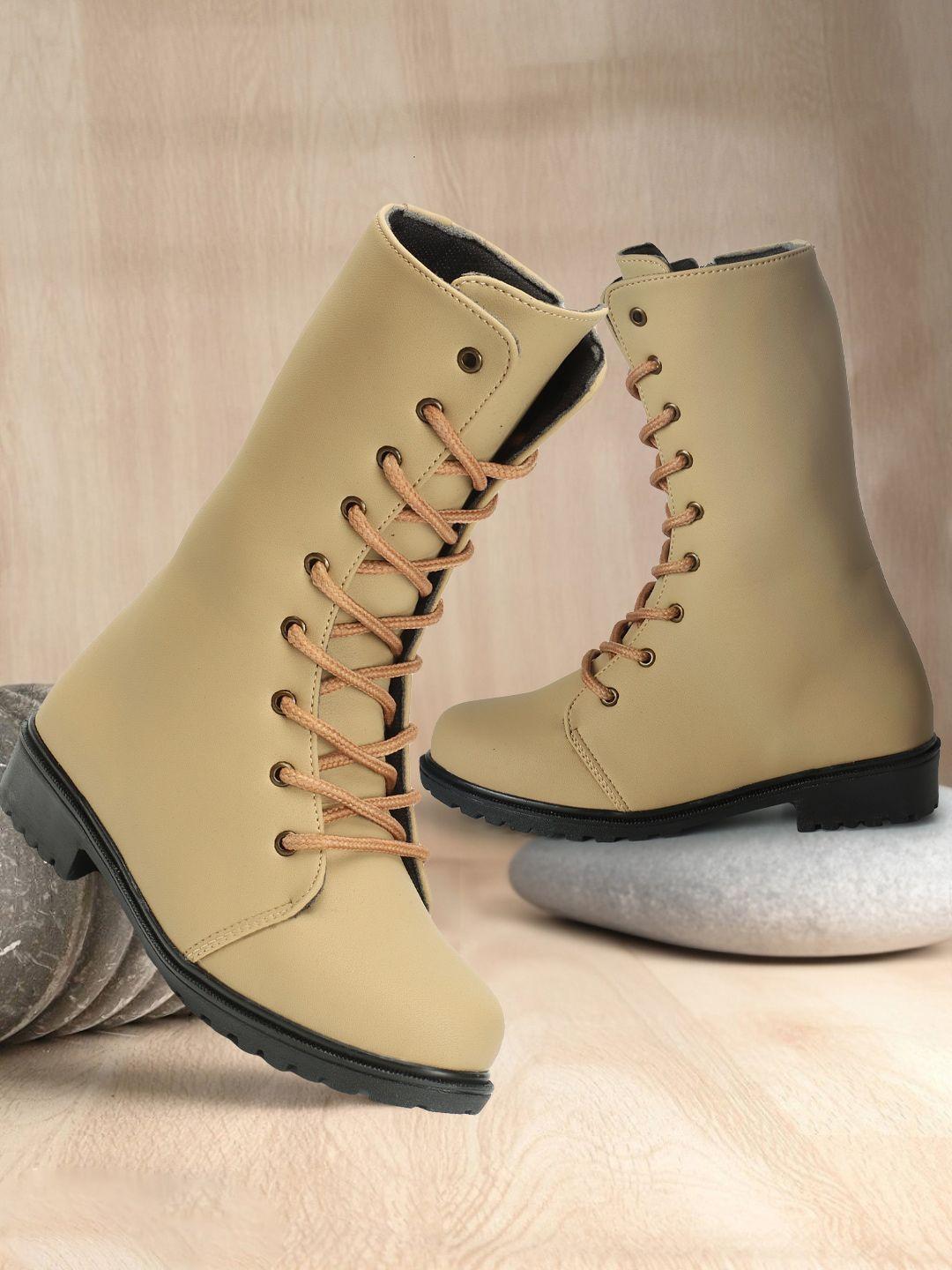 fashimo women heeled high-top regular boots