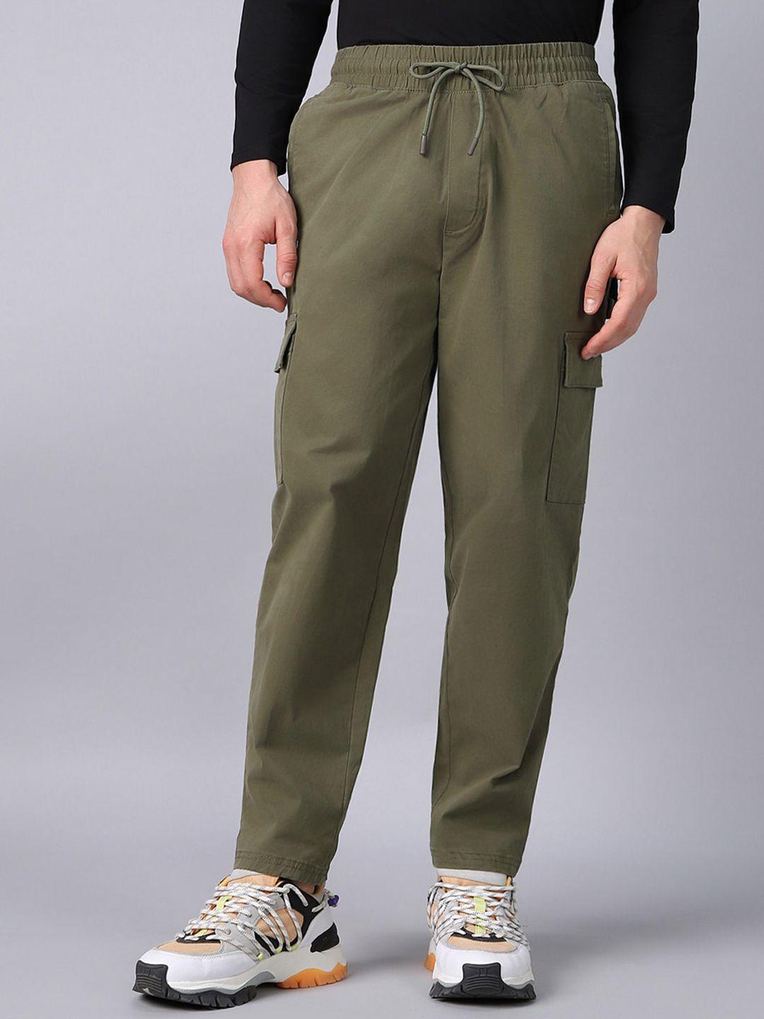 bewakoof men mid rise loose fit cargos