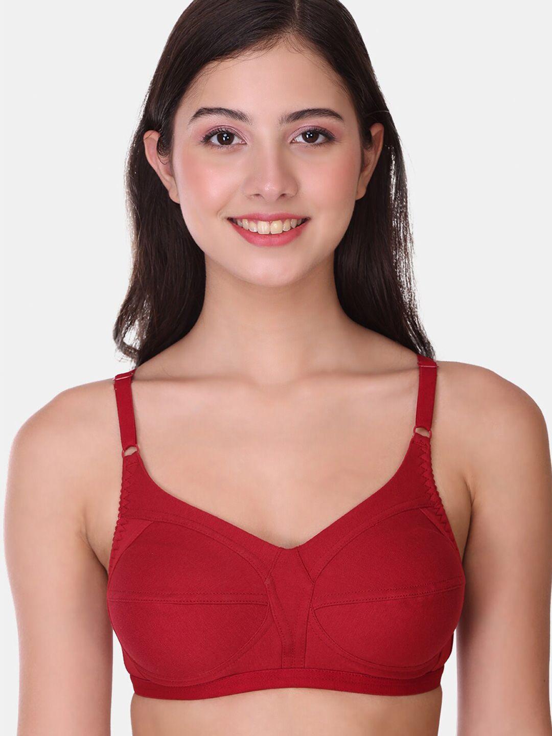 sona medium coverage non padded cotton t-shirt bra with all day comfort