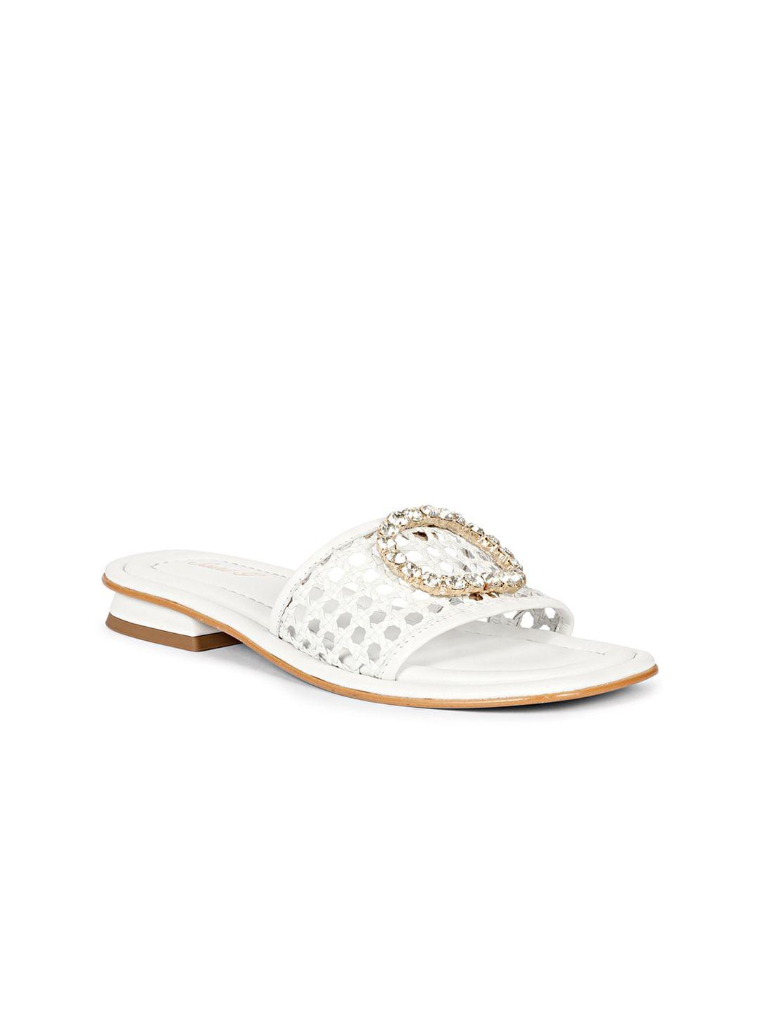 saint g embellished leather open toe flats