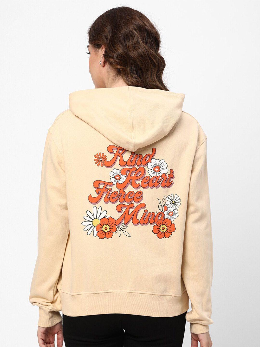 r&b graphic printed hooded cotton pullover sweatshirt