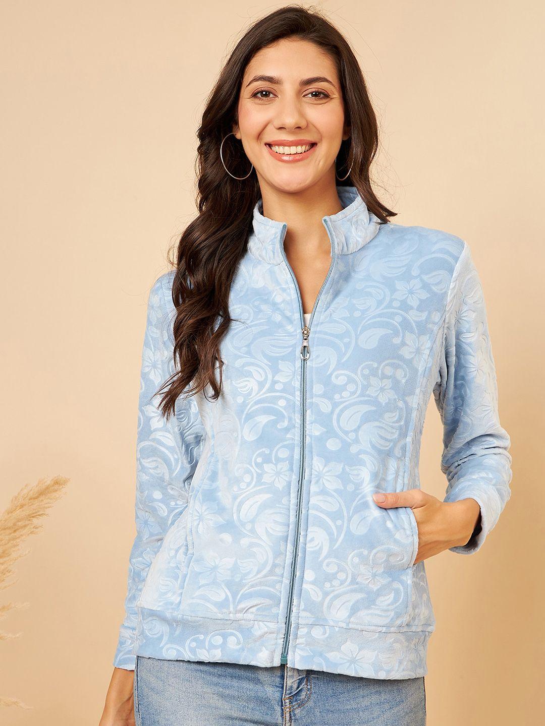 modeve women blue lightweight denim jacket