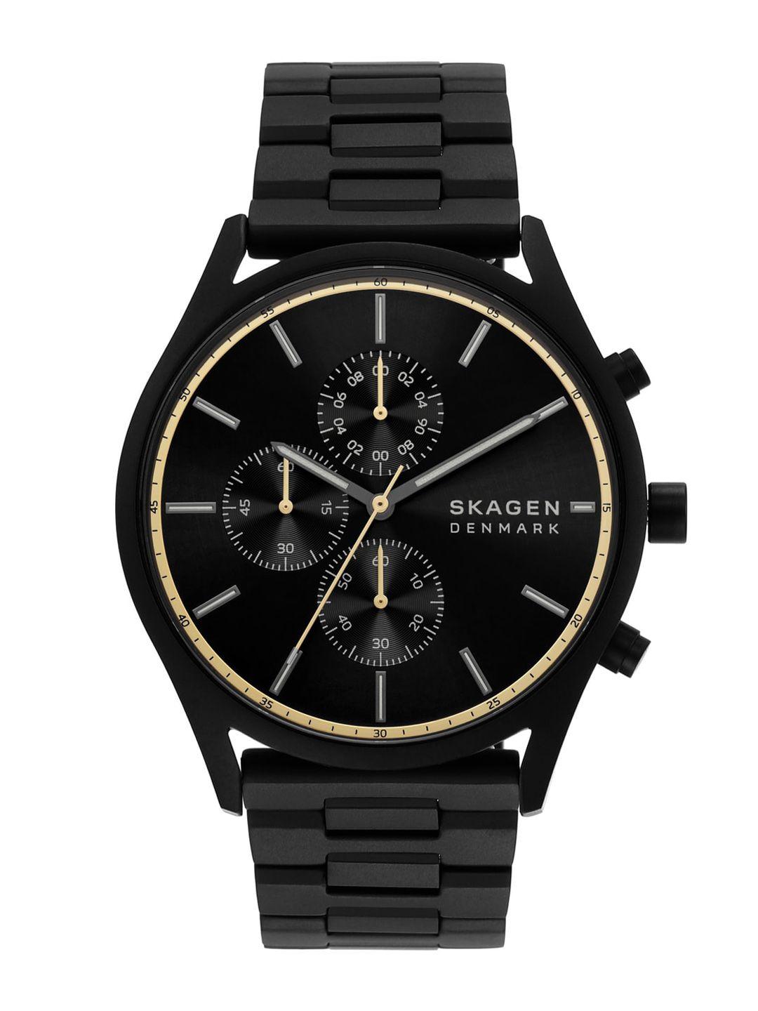 skagen holst chronograph men stainless steel bracelet style straps analogue watch skw6910