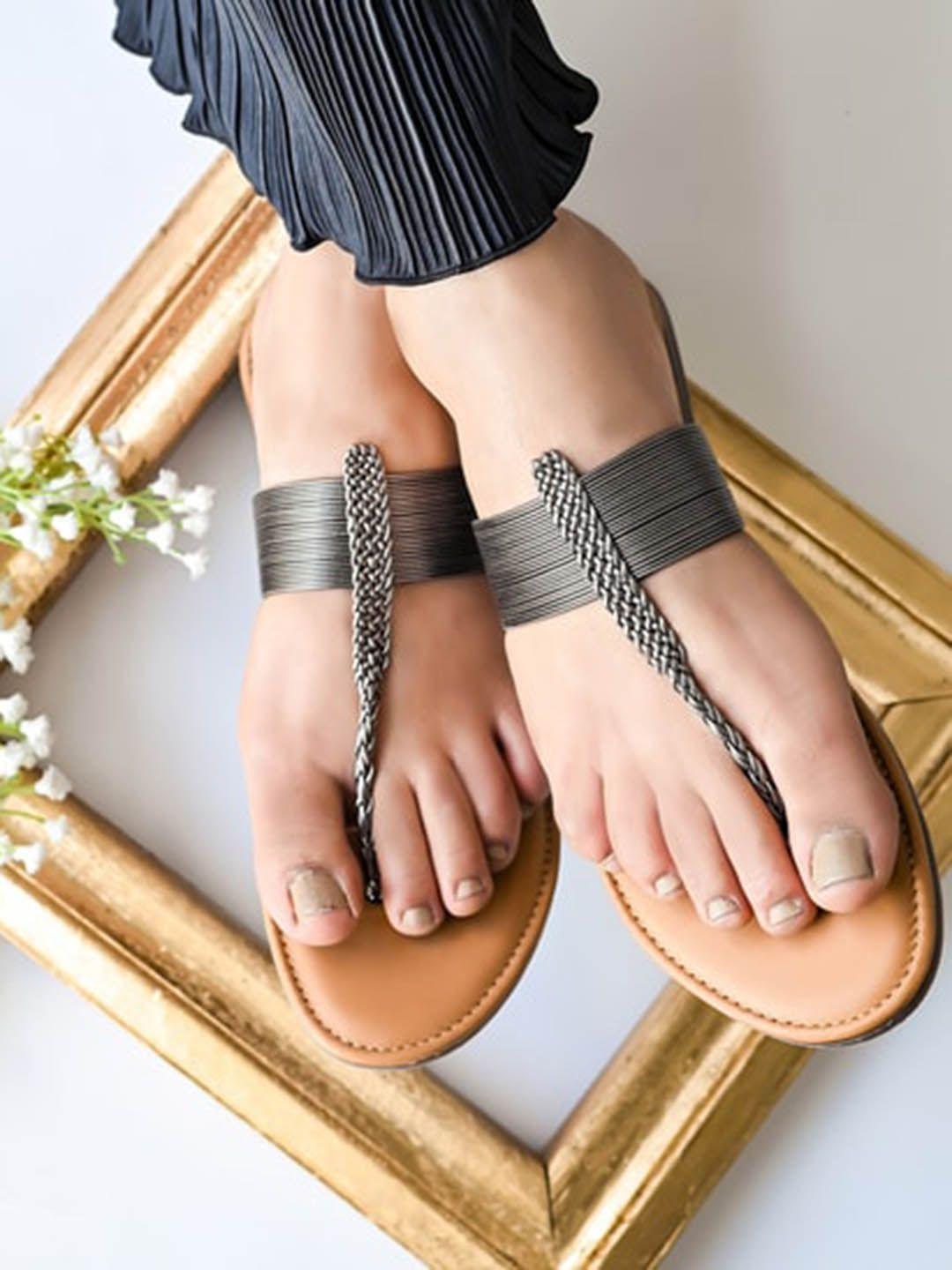 the white pole textured t-strap flats