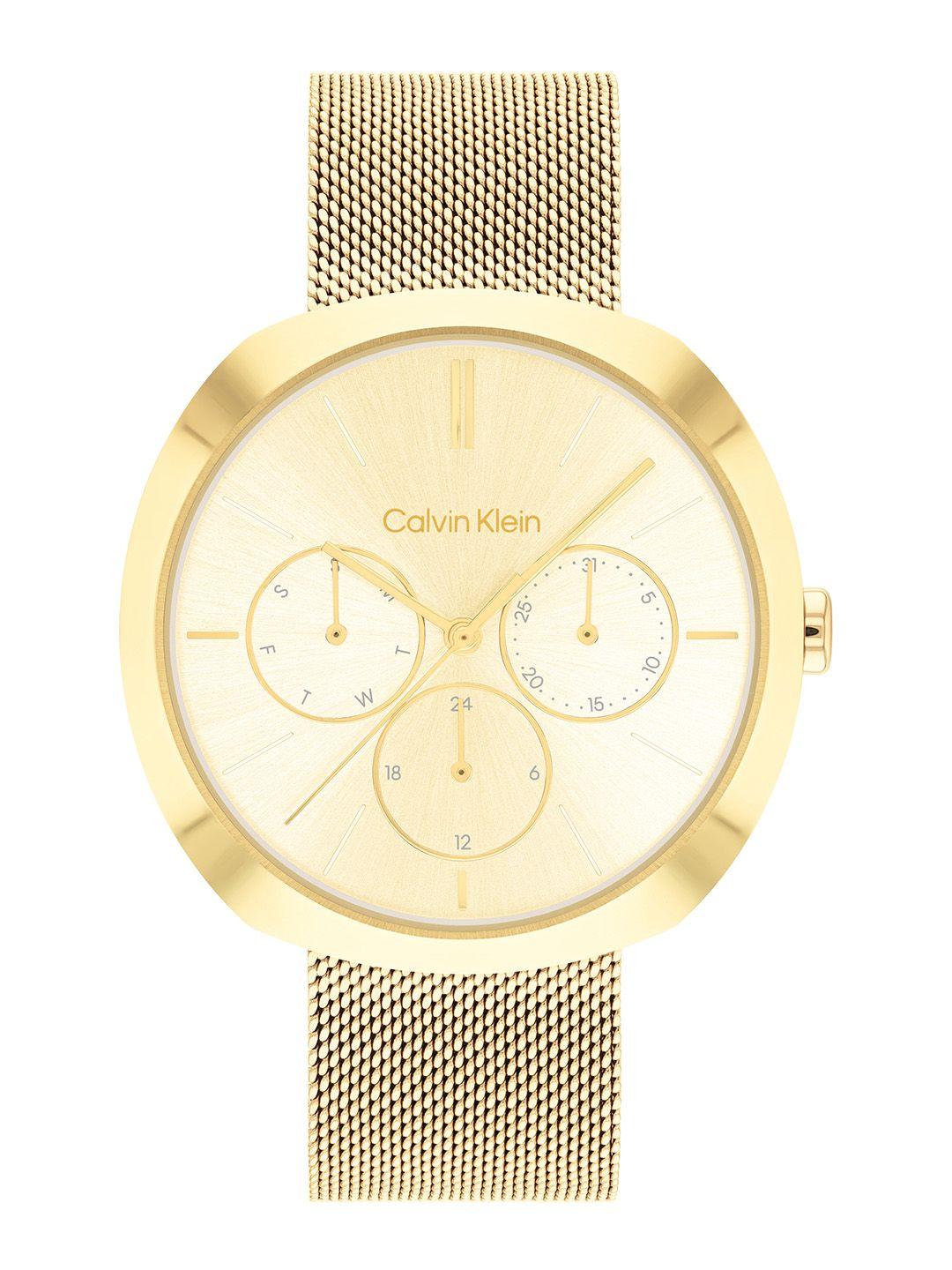 calvin klein women shape stainless steel bracelet style analogue watch 25200339