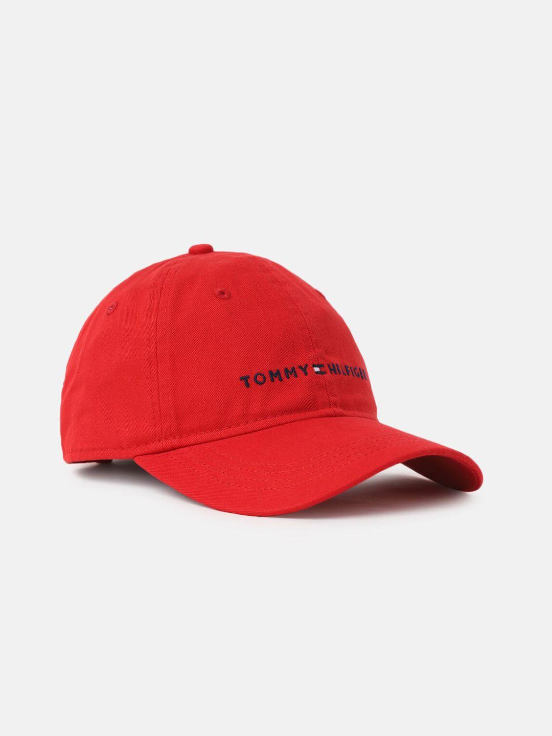 tommy hilfiger men typography printed cotton baseball cap