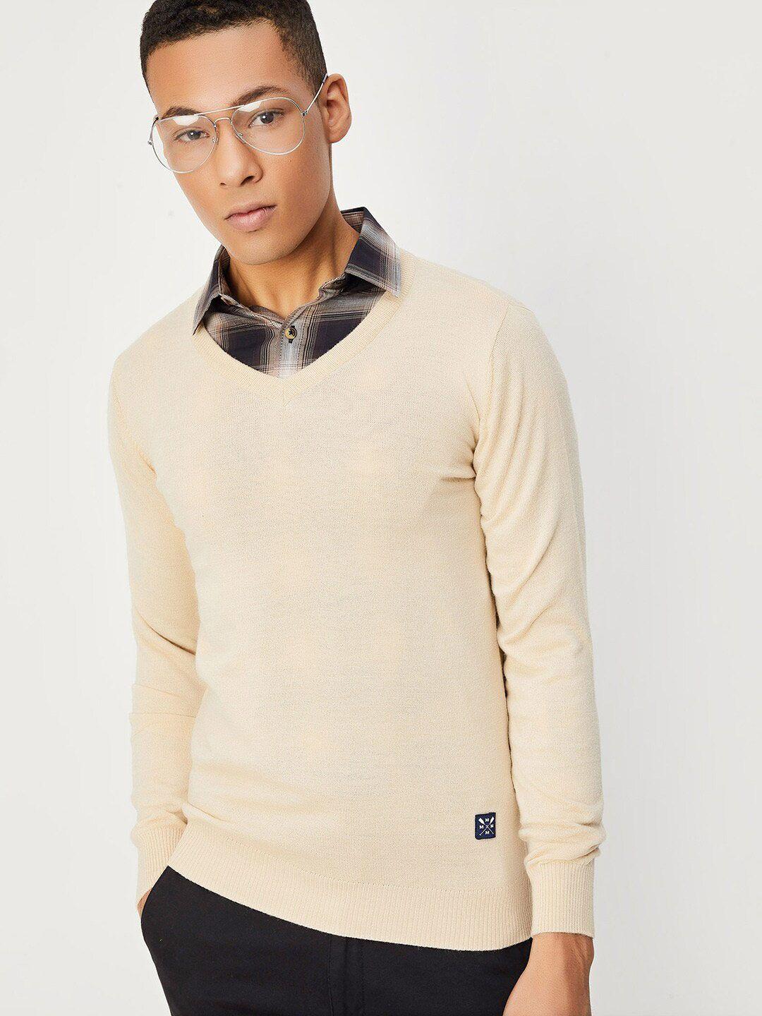 max v-neck acrylic pullover