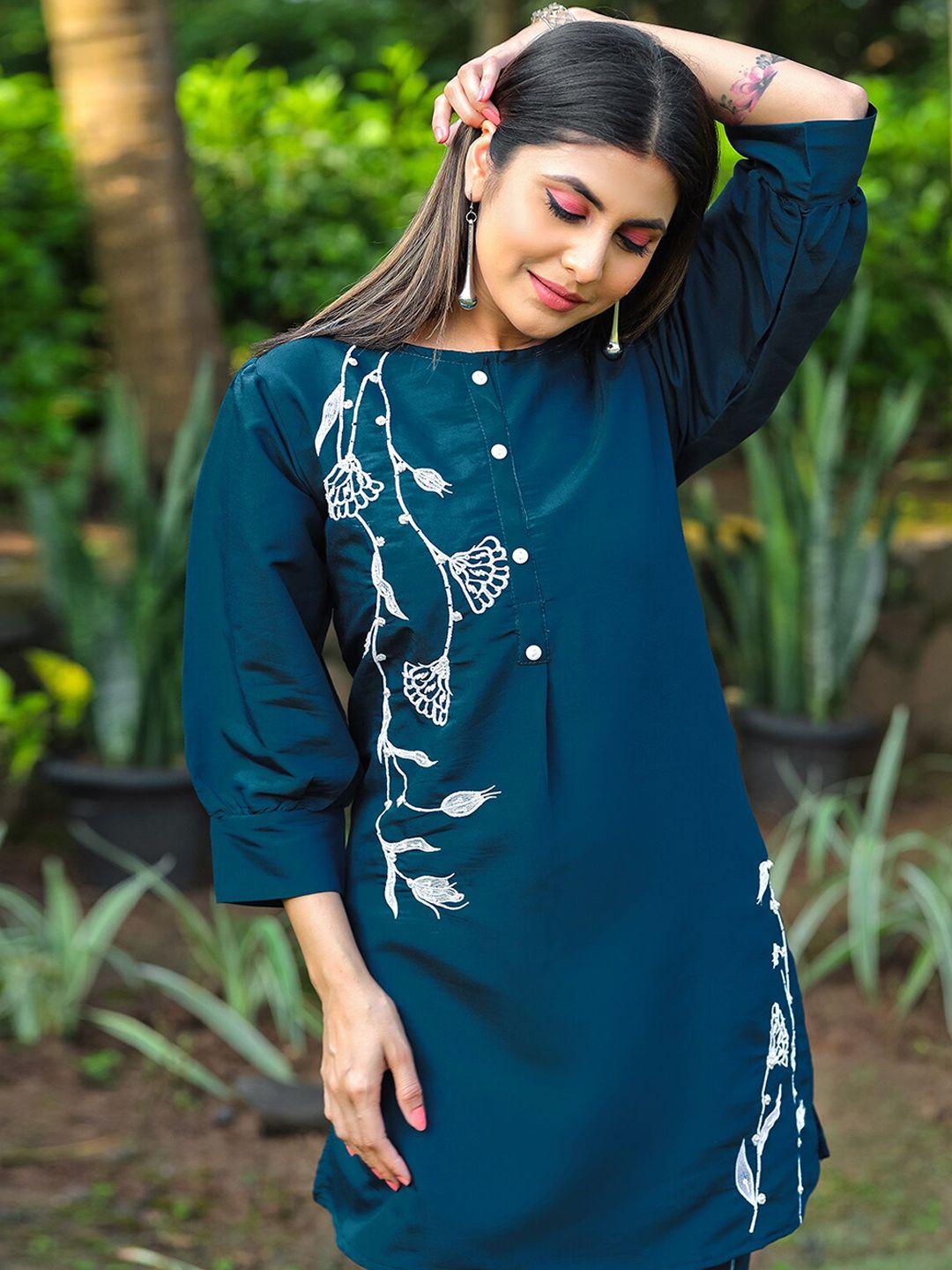 kiana embroidered tunic & trousers co-ords