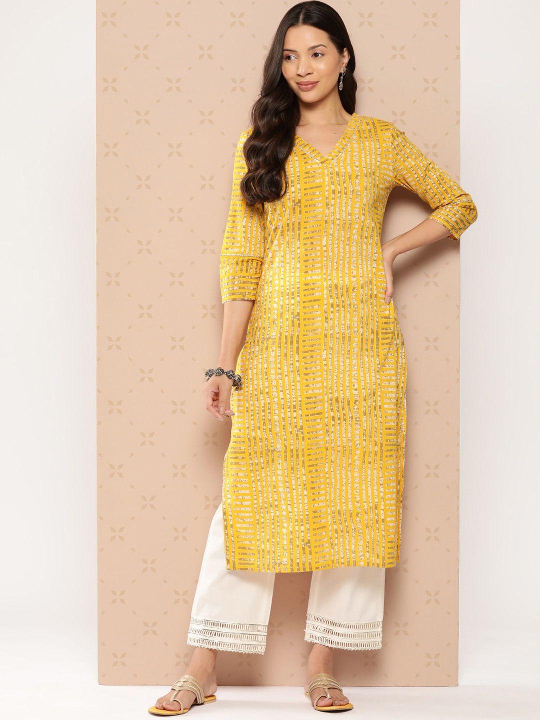 kalini ethnic motifs printed straight kurta