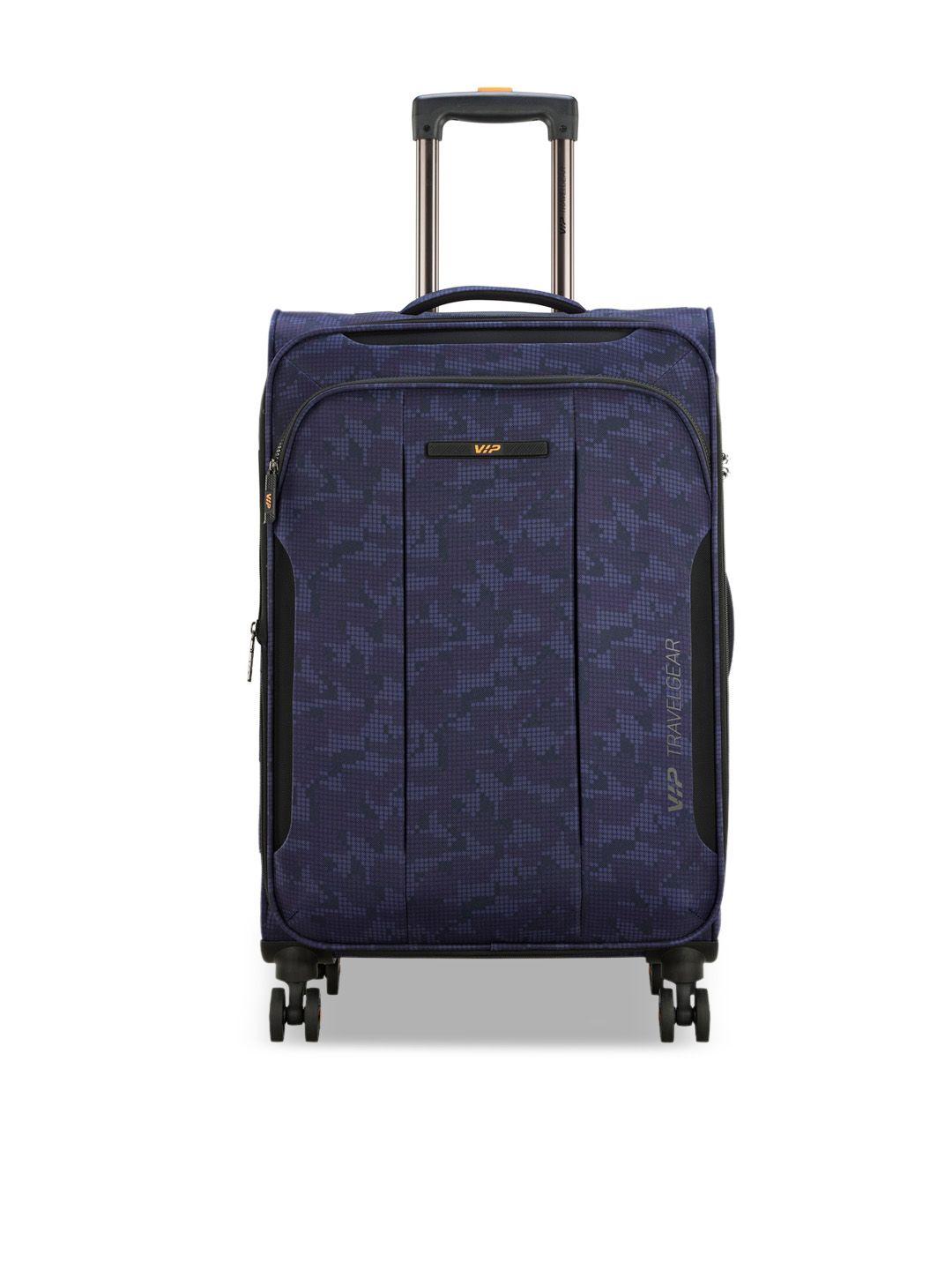 vip printed soft sided trolley suitcases