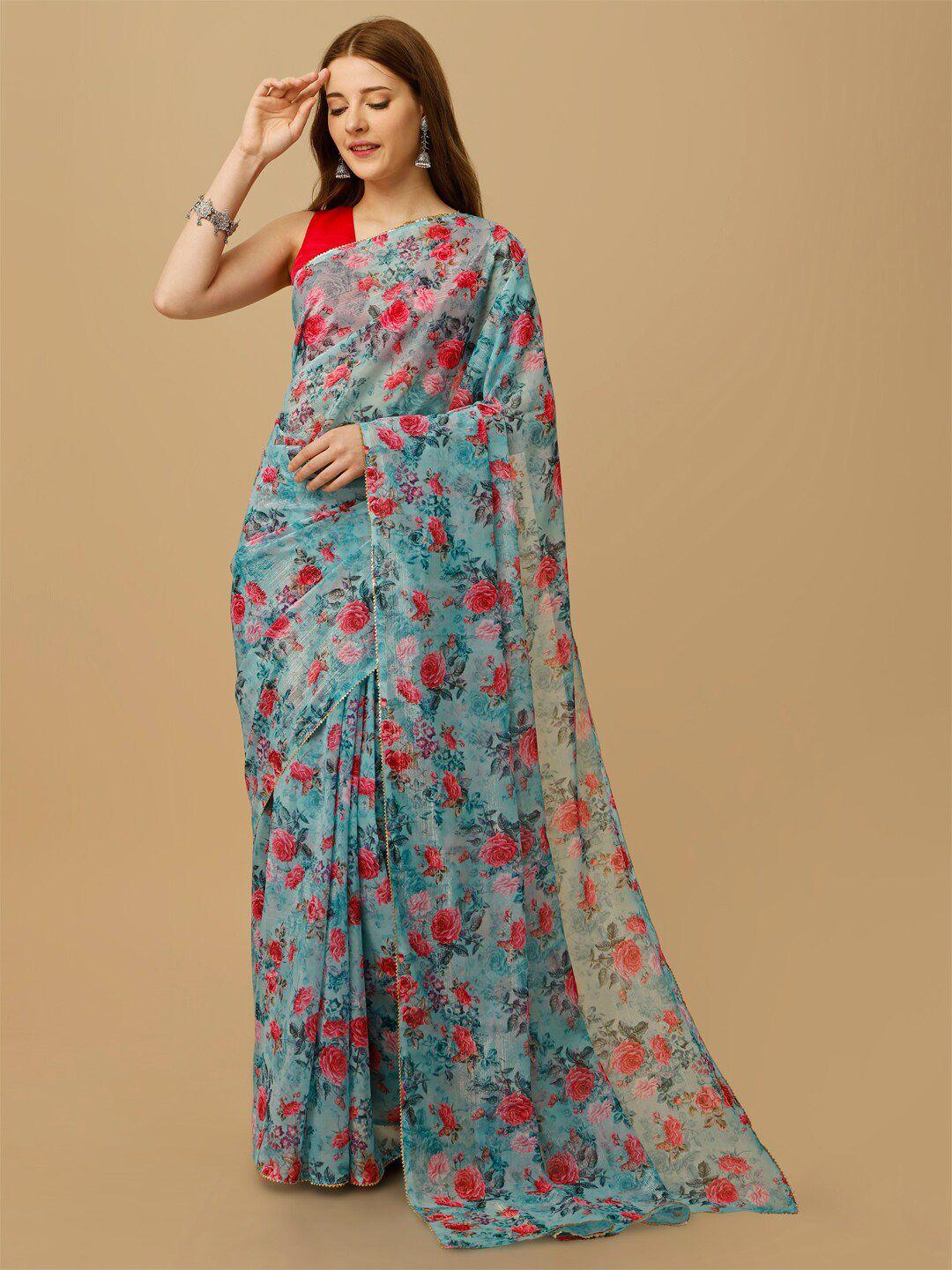 baps floral printed saree