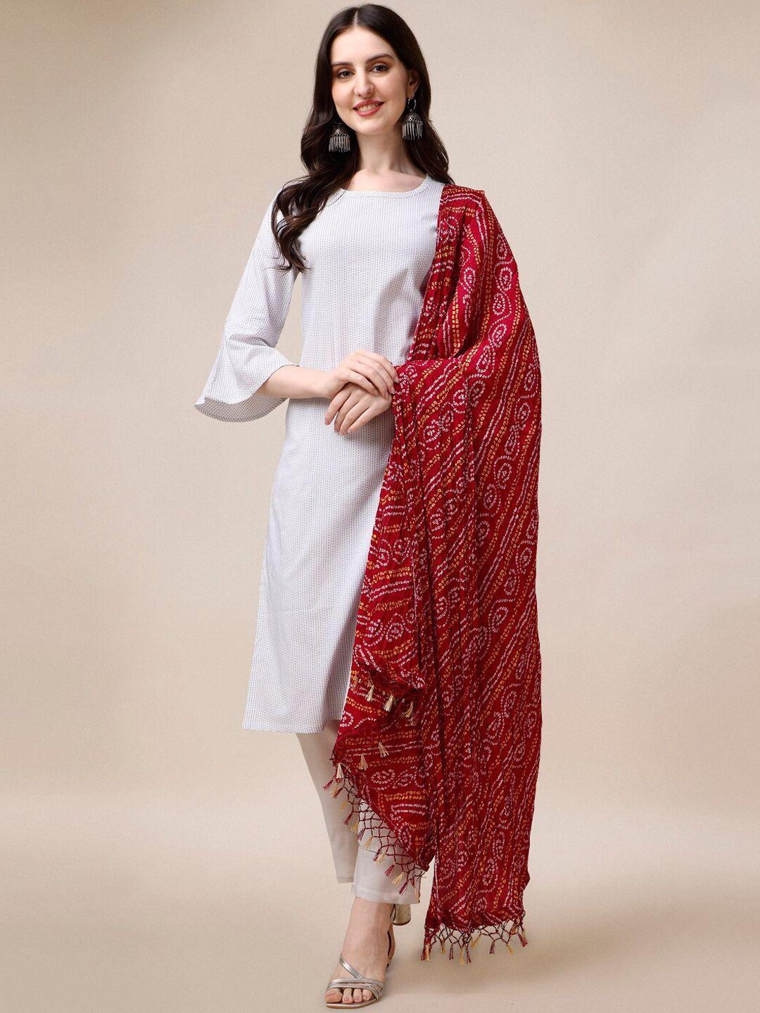 fashion basket striped regular kurta with trousers & with dupatta