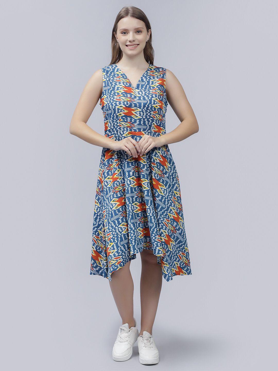 entellus floral print fit & flare midi dress