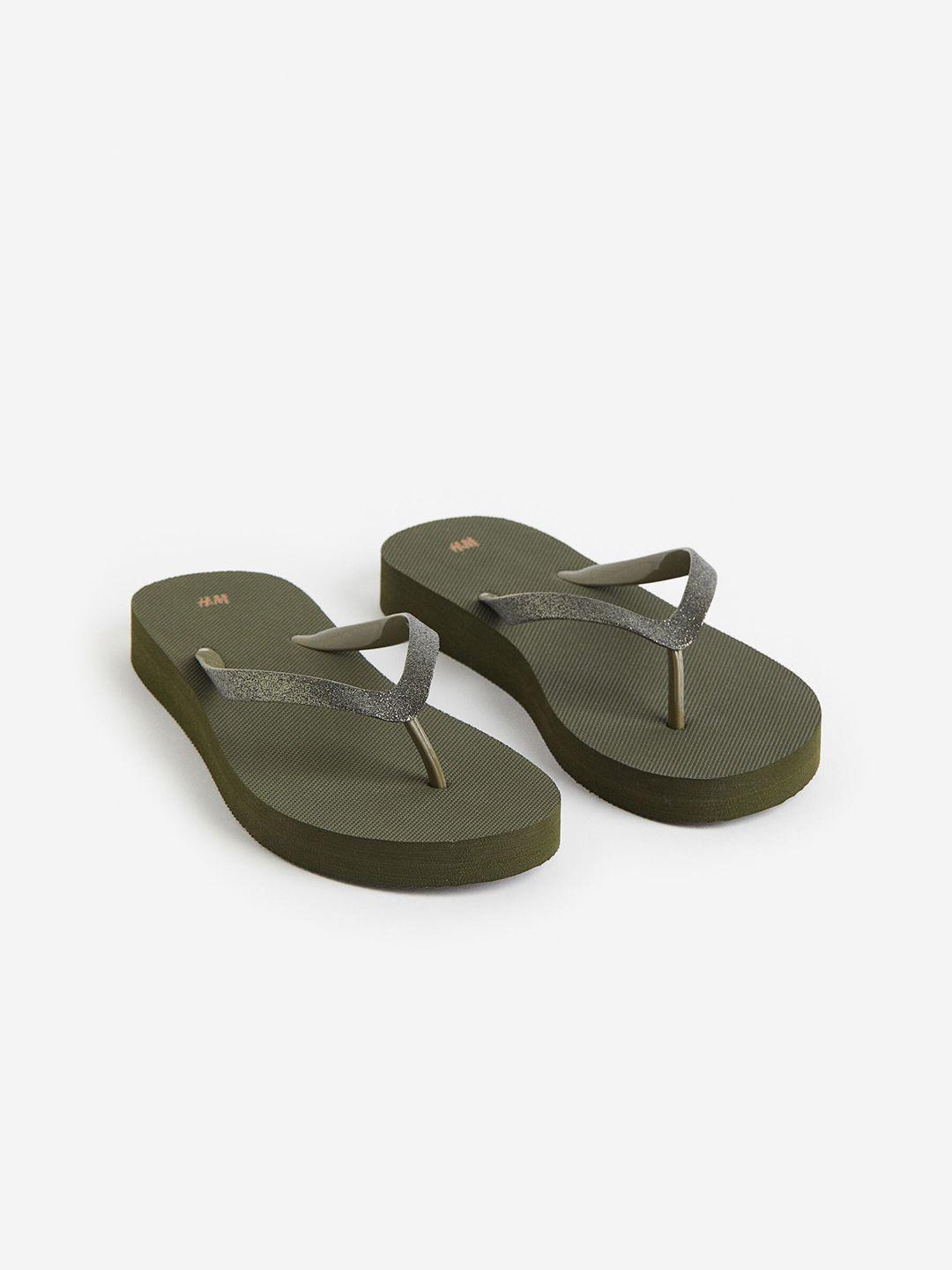 h&m textured flip-flops