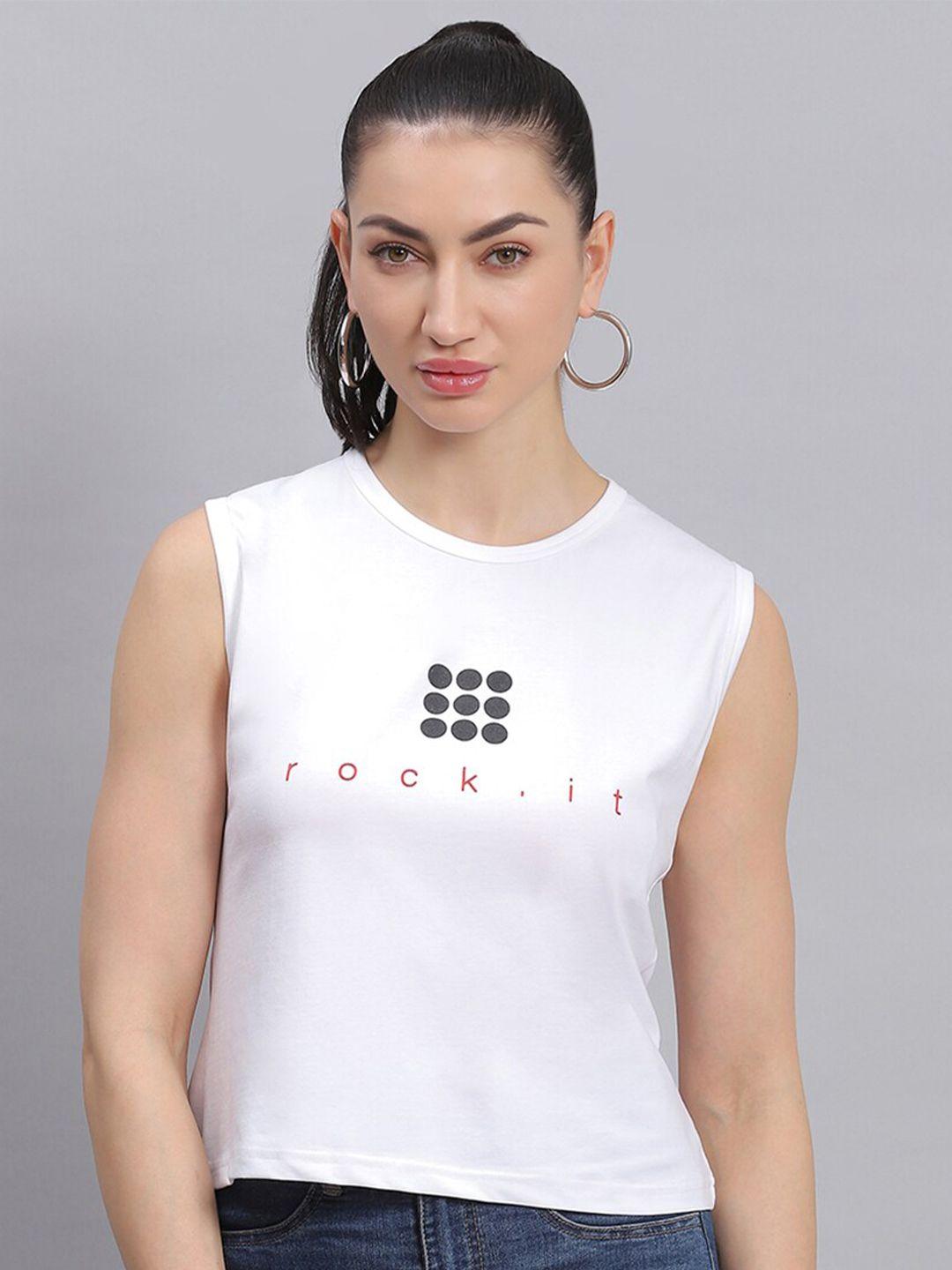 rock.it brand logo printed regular top