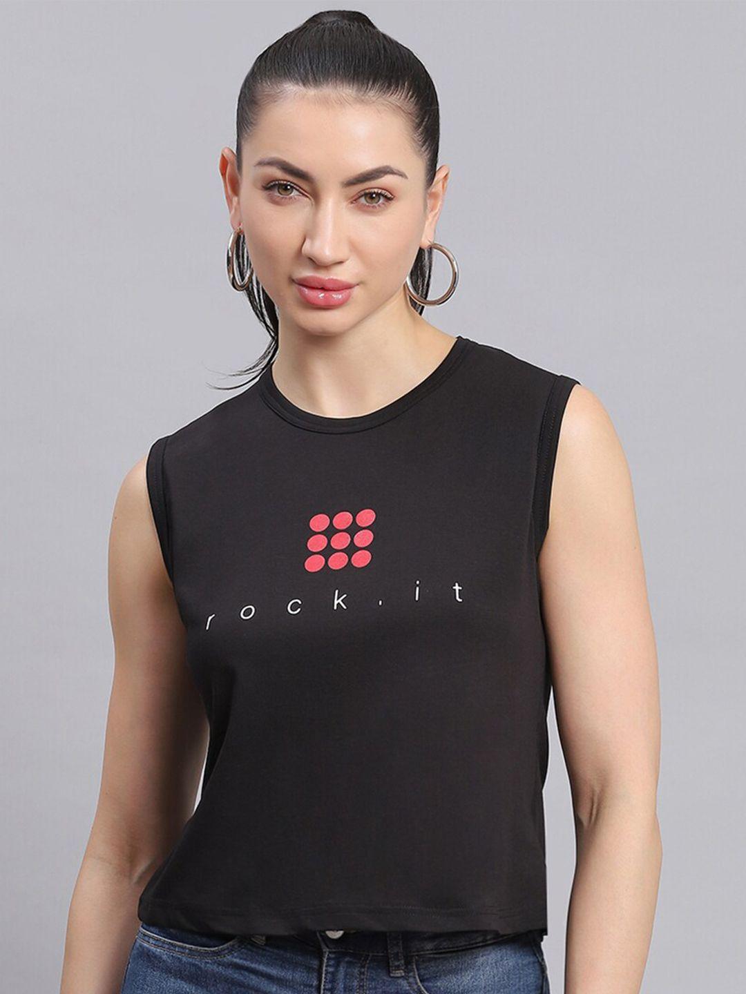 rock.it brand logo printed regular top