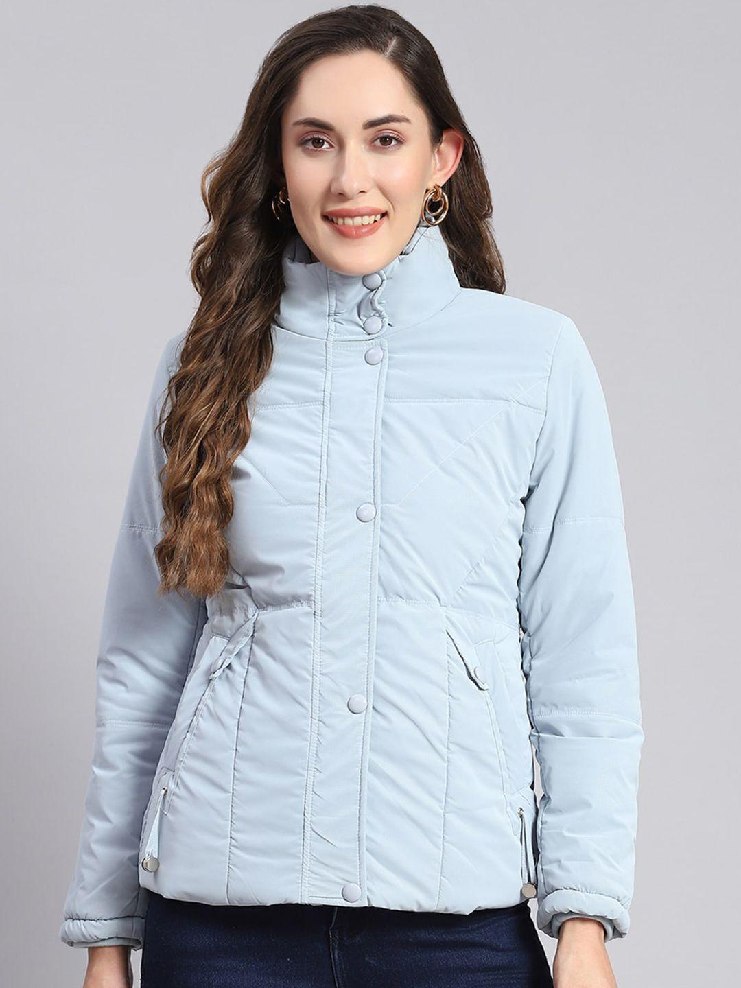 monte carlo mock collar lightweight puffer jacket