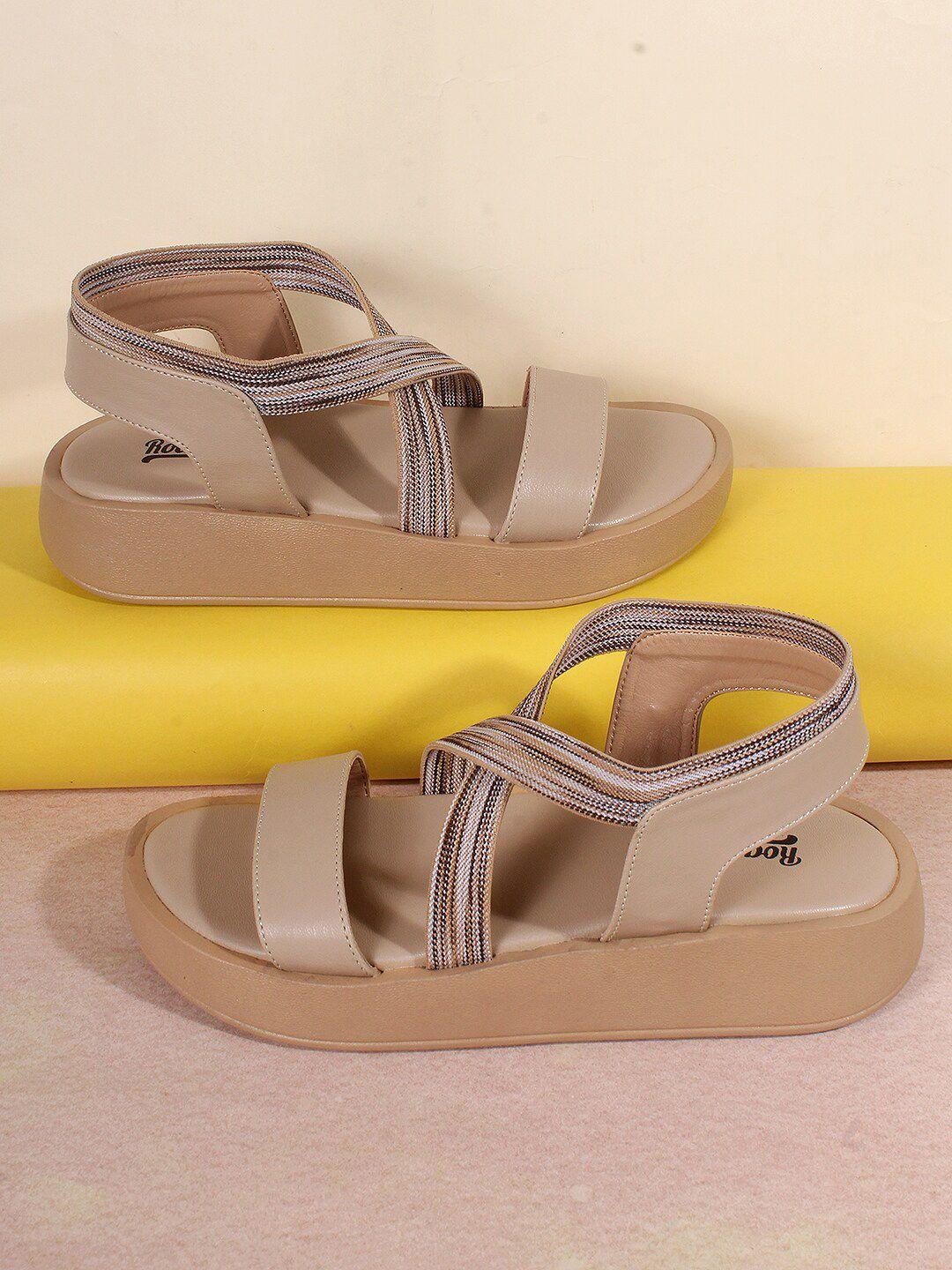 roadster khaki textured wedge sandals