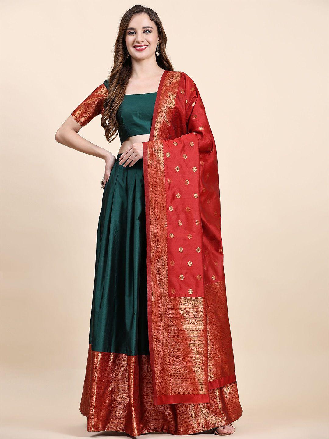 phenav woven design zari ready to wear lehenga & blouse with dupatta