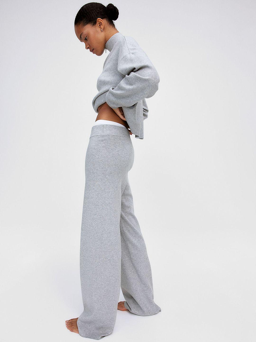 h&m women fine-knit trousers