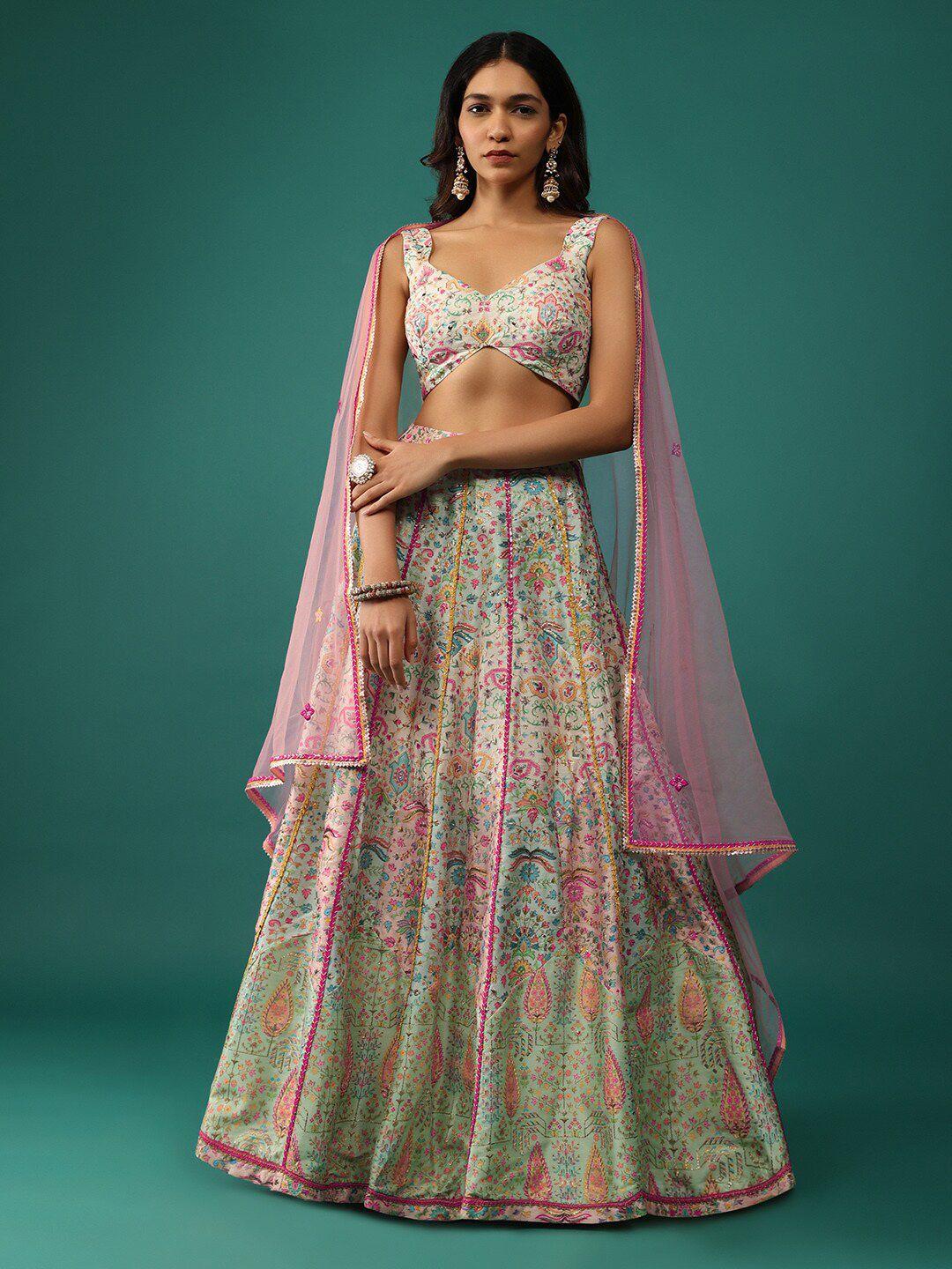 kalki fashion printed ready to wear lehenga & blouse with dupatta