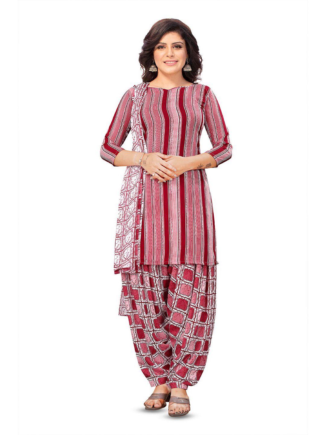 salwar studio striped unstitched dress material