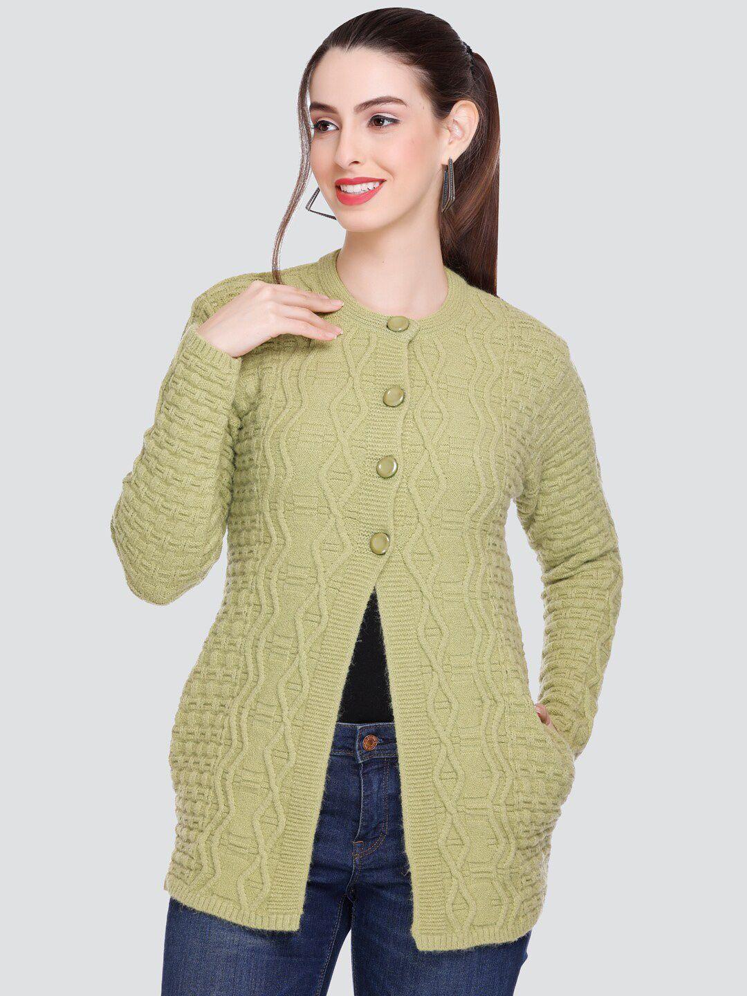 winter wonders self design woollen longline cardigan