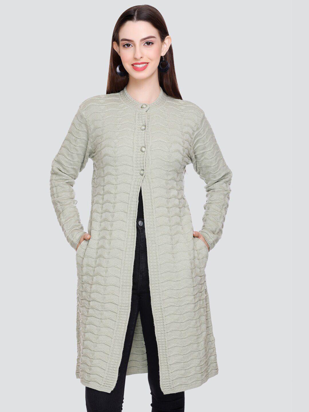 winter wonders self design woollen longline cardigan