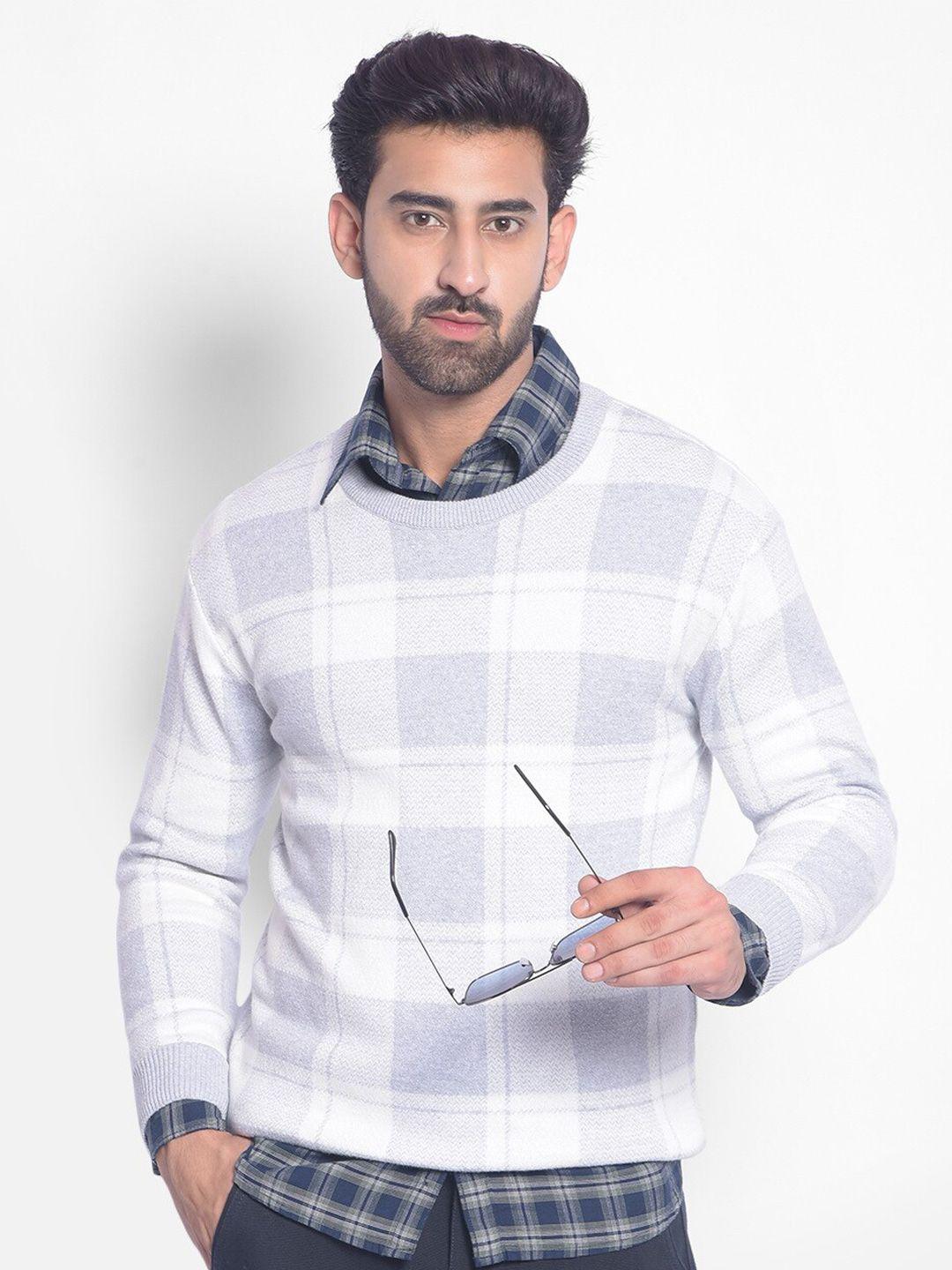 crimsoune club checked pure cotton pullover