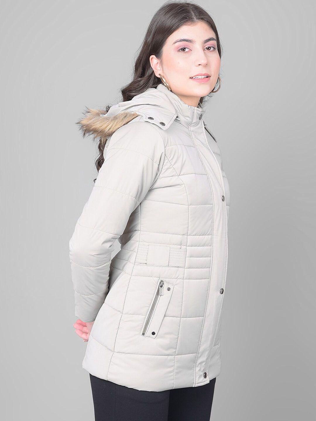 crimsoune club faux fur trim detail hooded puffer jacket