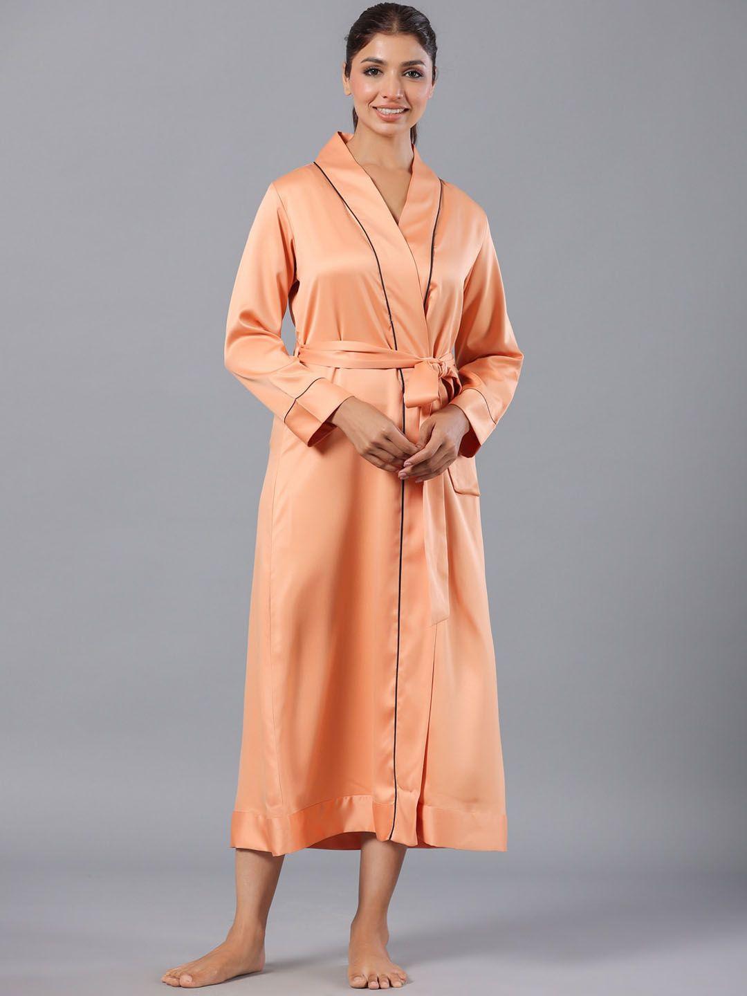 etc long sleeves shawl collar robe