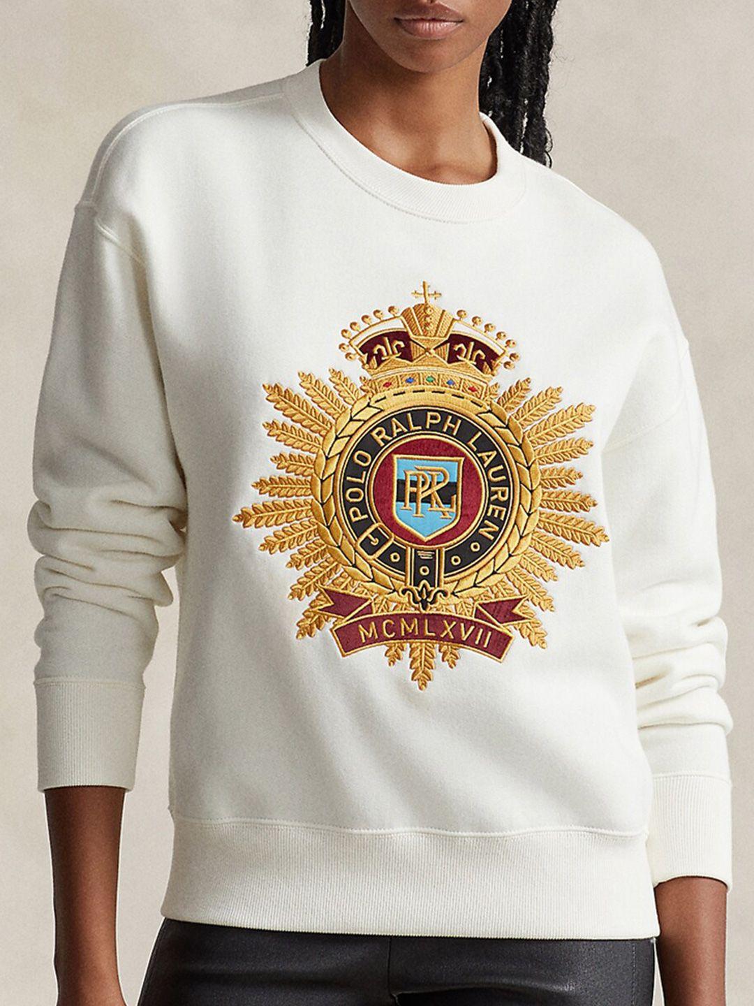 polo ralph lauren embroidered-crest sweatshirt