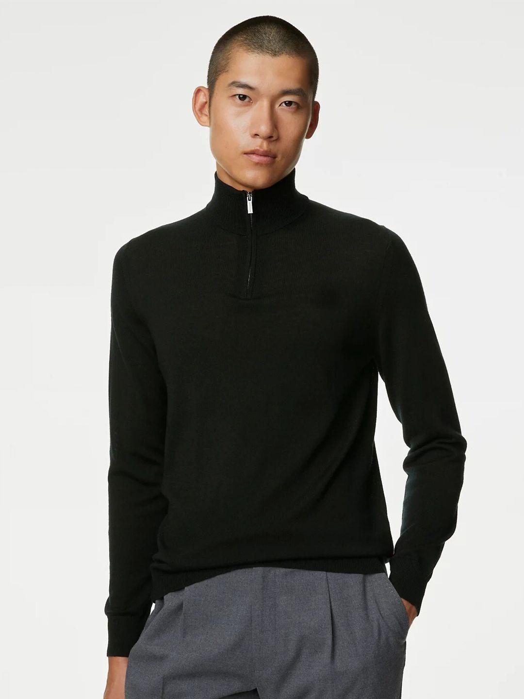 marks & spencer mock collar woollen pullover