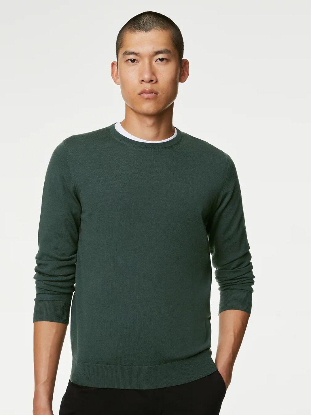 marks & spencer round neck woollen pullover