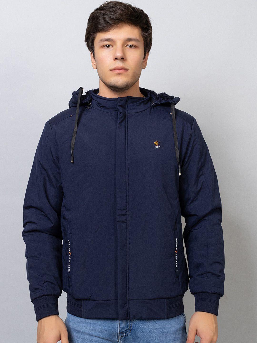 xohy hooded lightweight cotton bomber jacket