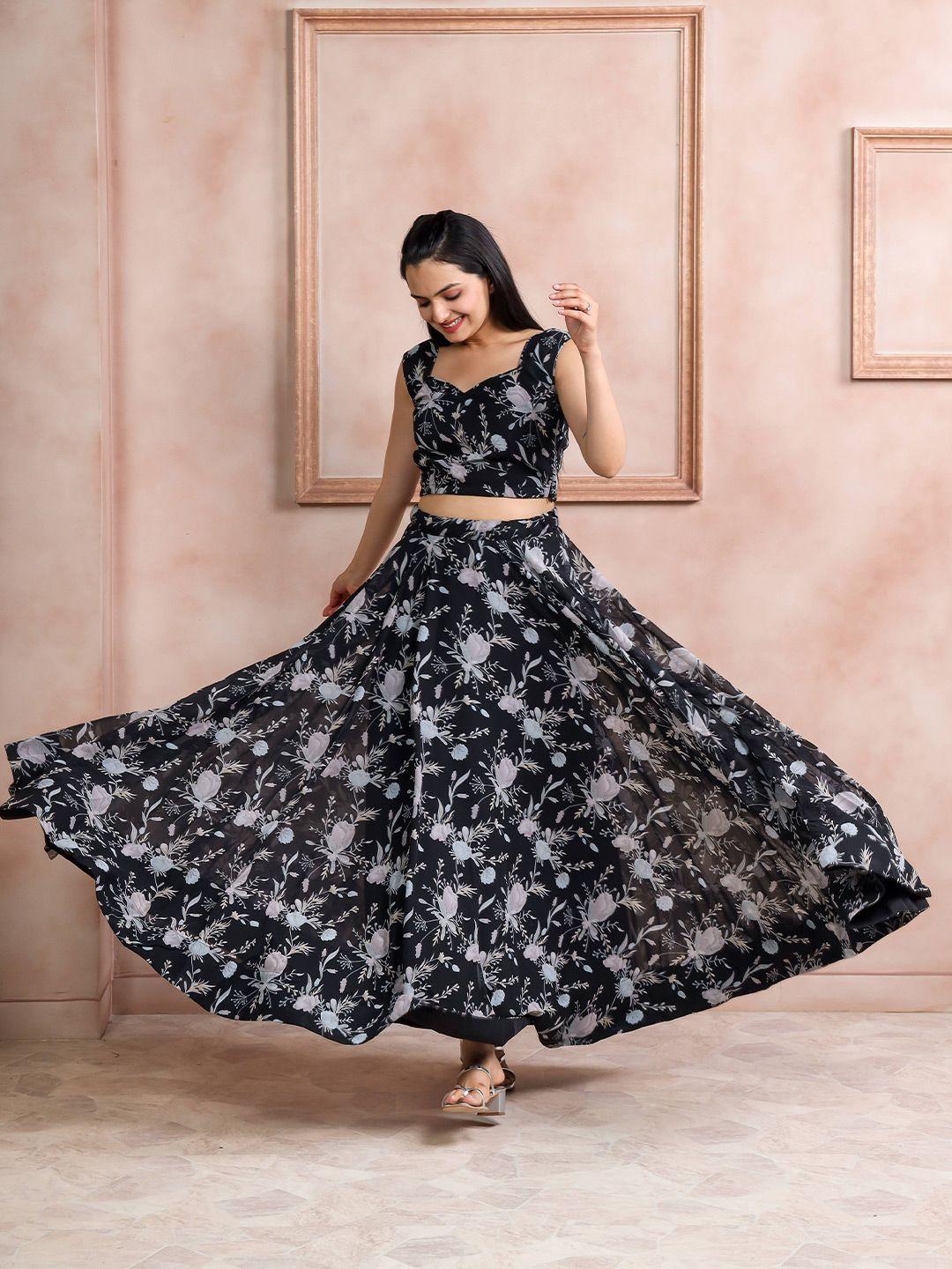 vidraa western store printed ready to wear lehenga & blouse