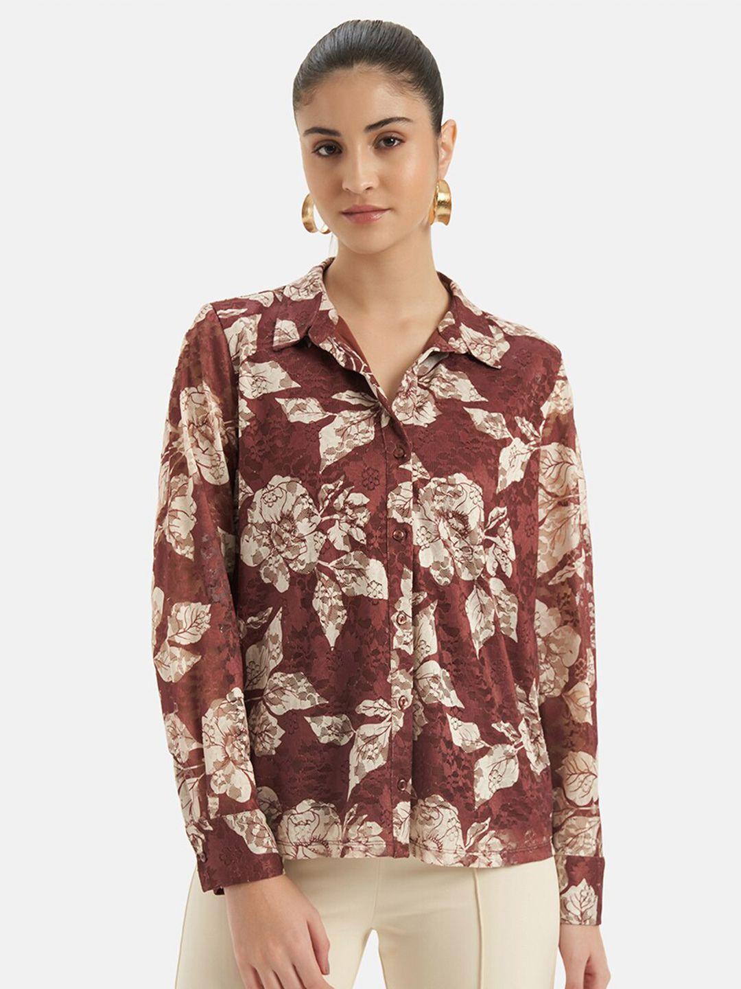 kazo classic floral opaque printed party shirt