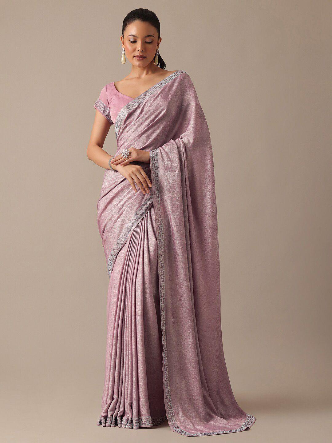 kalki fashion embellished satin saree