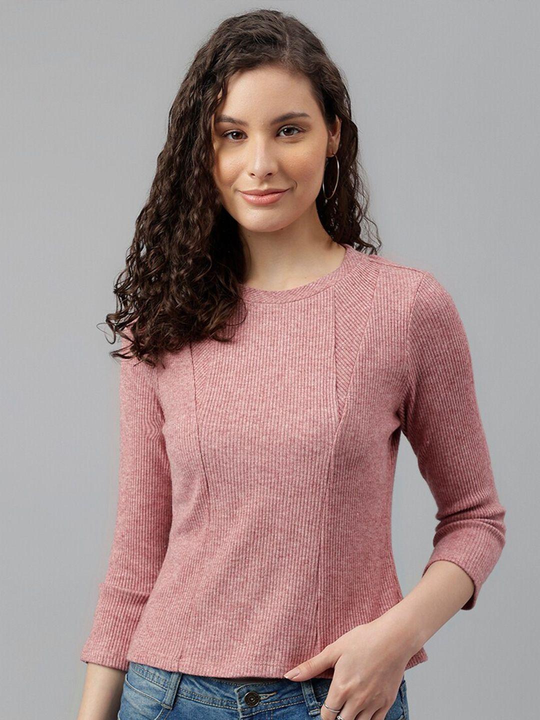 latin quarters round neck rib top