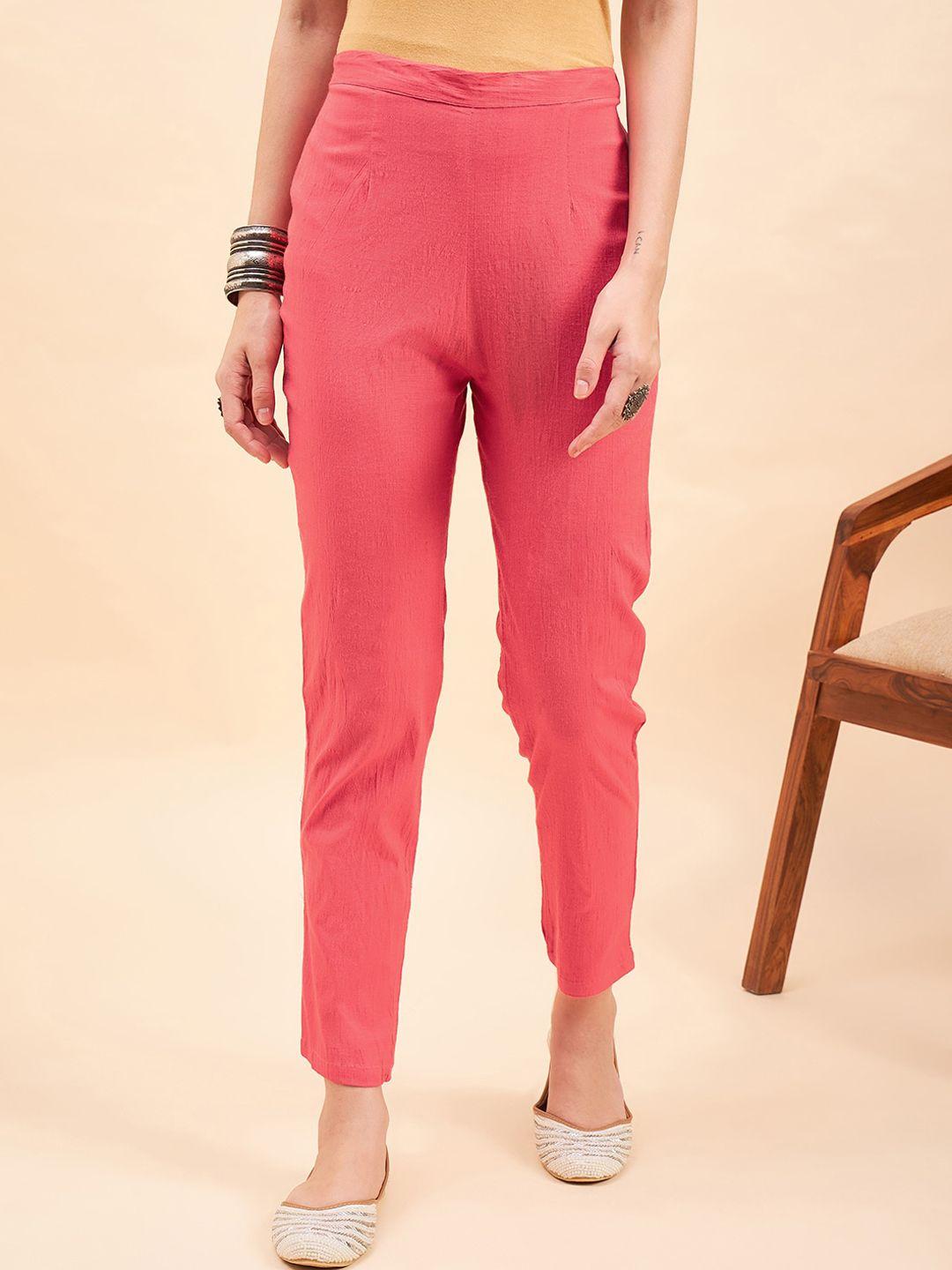 sangria mid-rise lycra trousers