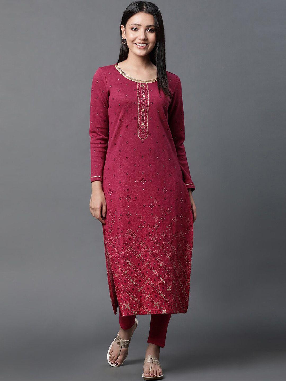 aurelia ethnic motifs embroidered regular kurta