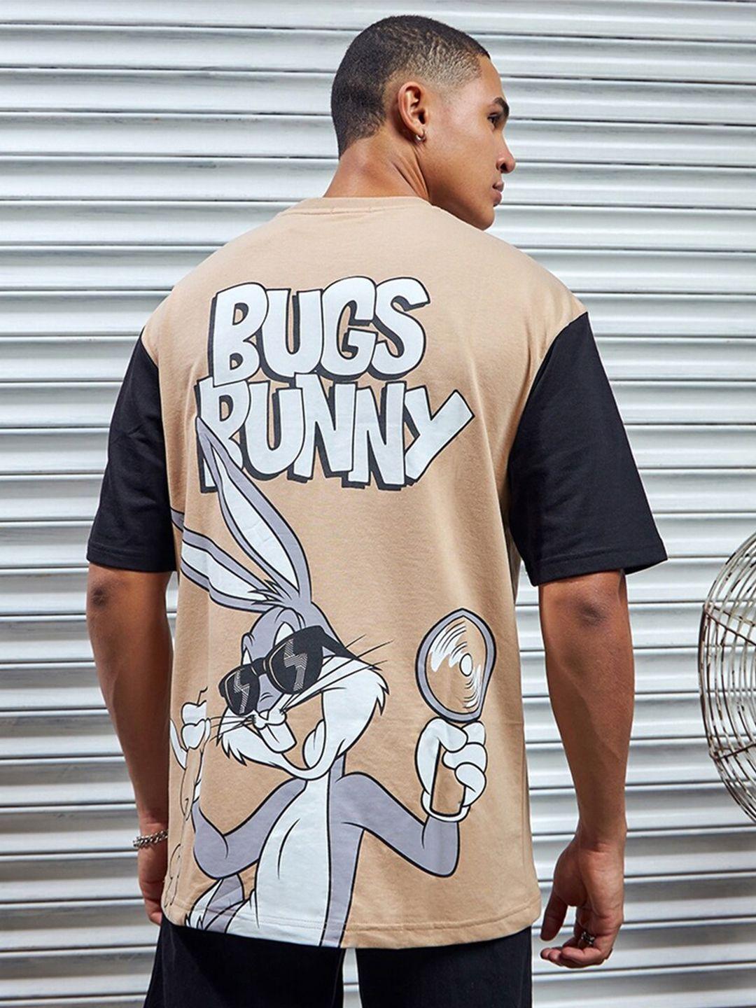 bewakoof heavy duty 1.0 official looney tunes bugs bunny oversized t-shirt