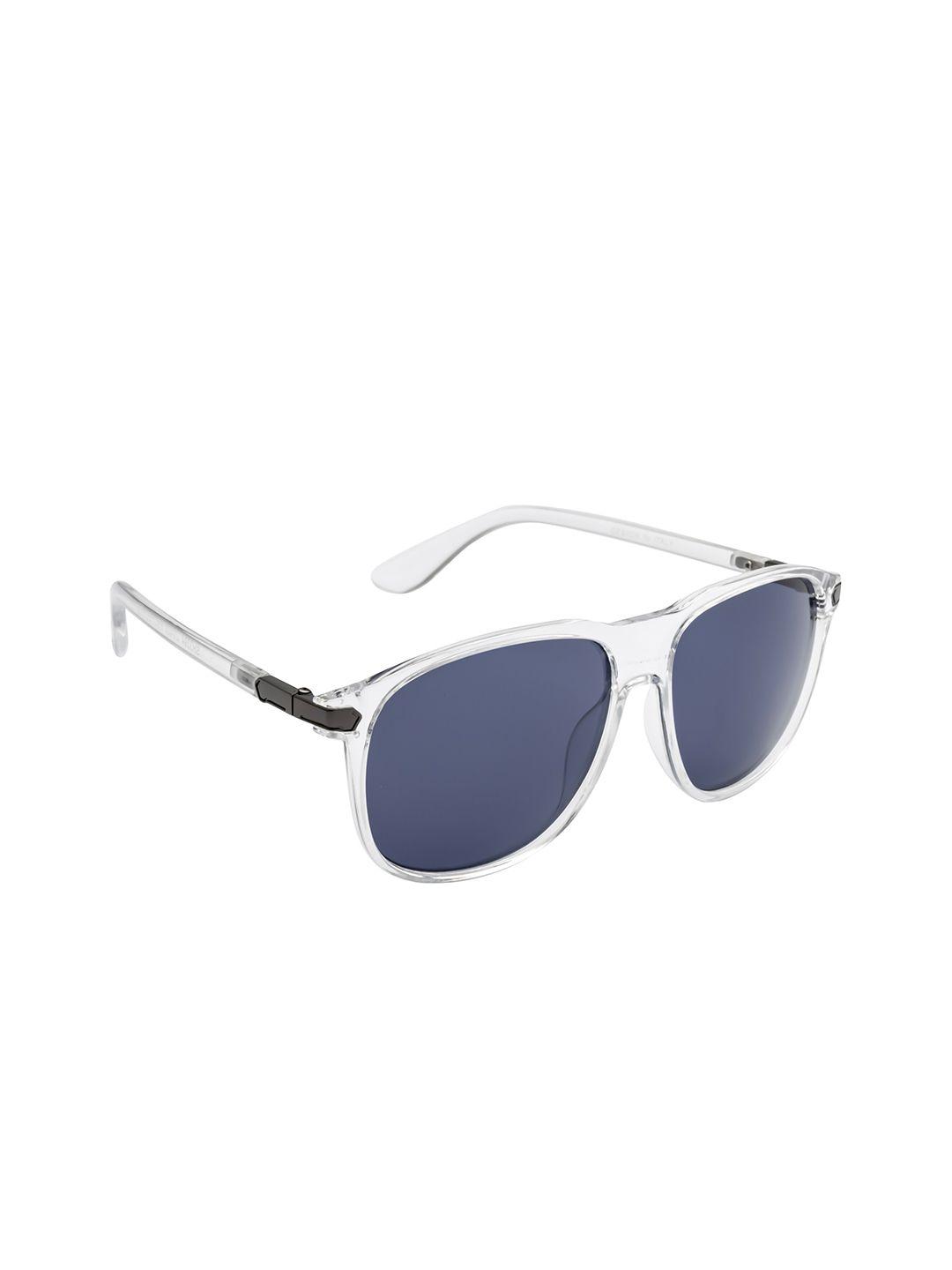 mast & harbour unisex blue lens & white square sunglasses with uv protected lens