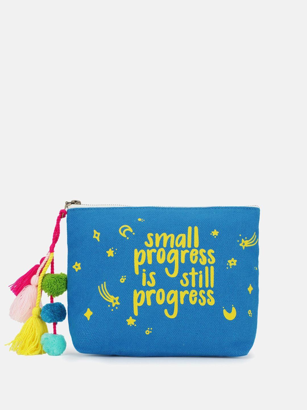 maisha typography printed structured cotton sling bag