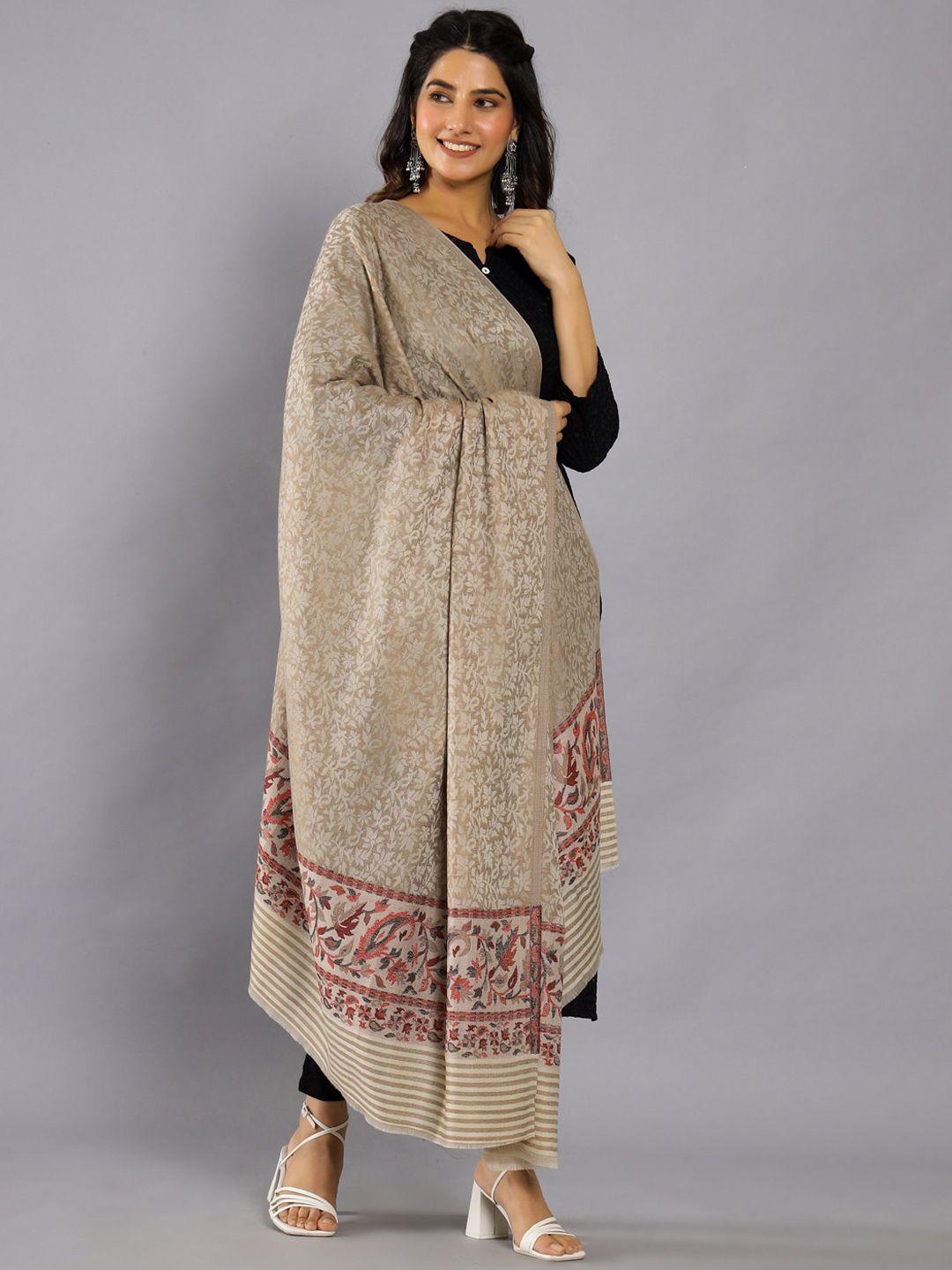 handicraft palace floral kaani woven design wool shawl